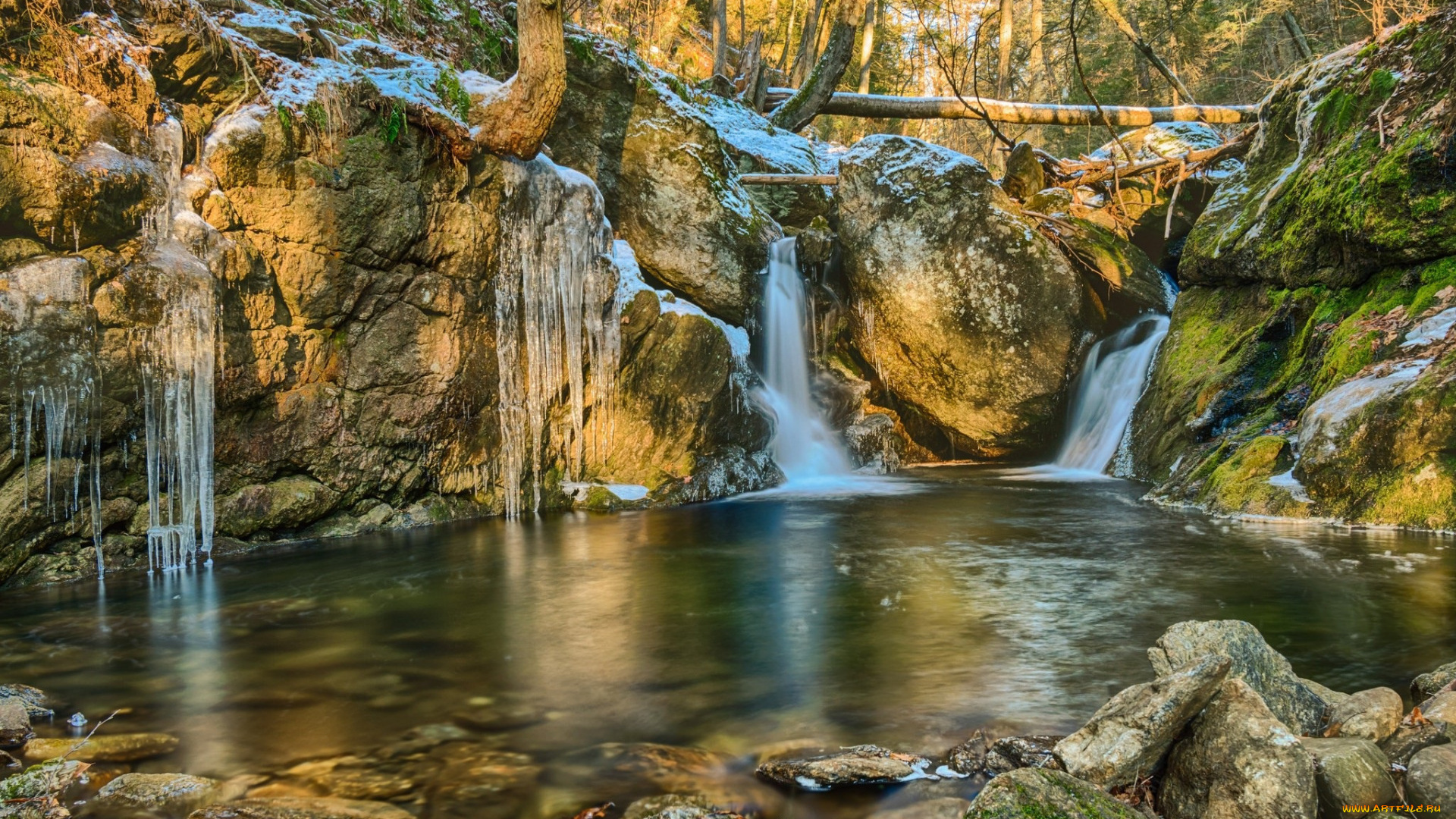 природа, водопады, водопад, вода, поток