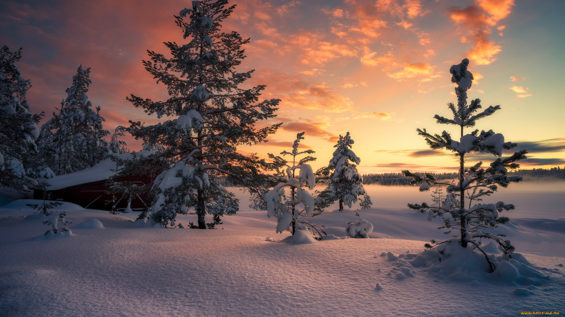 природа, зима, простор