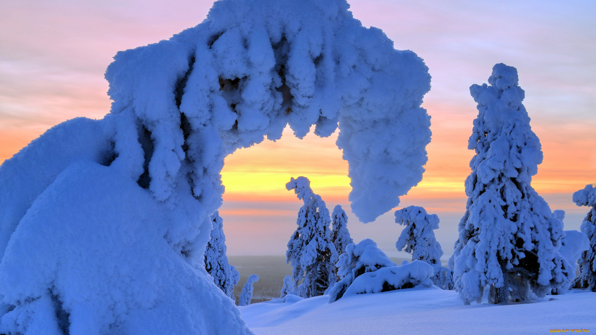 природа, зима, снег, сугробы