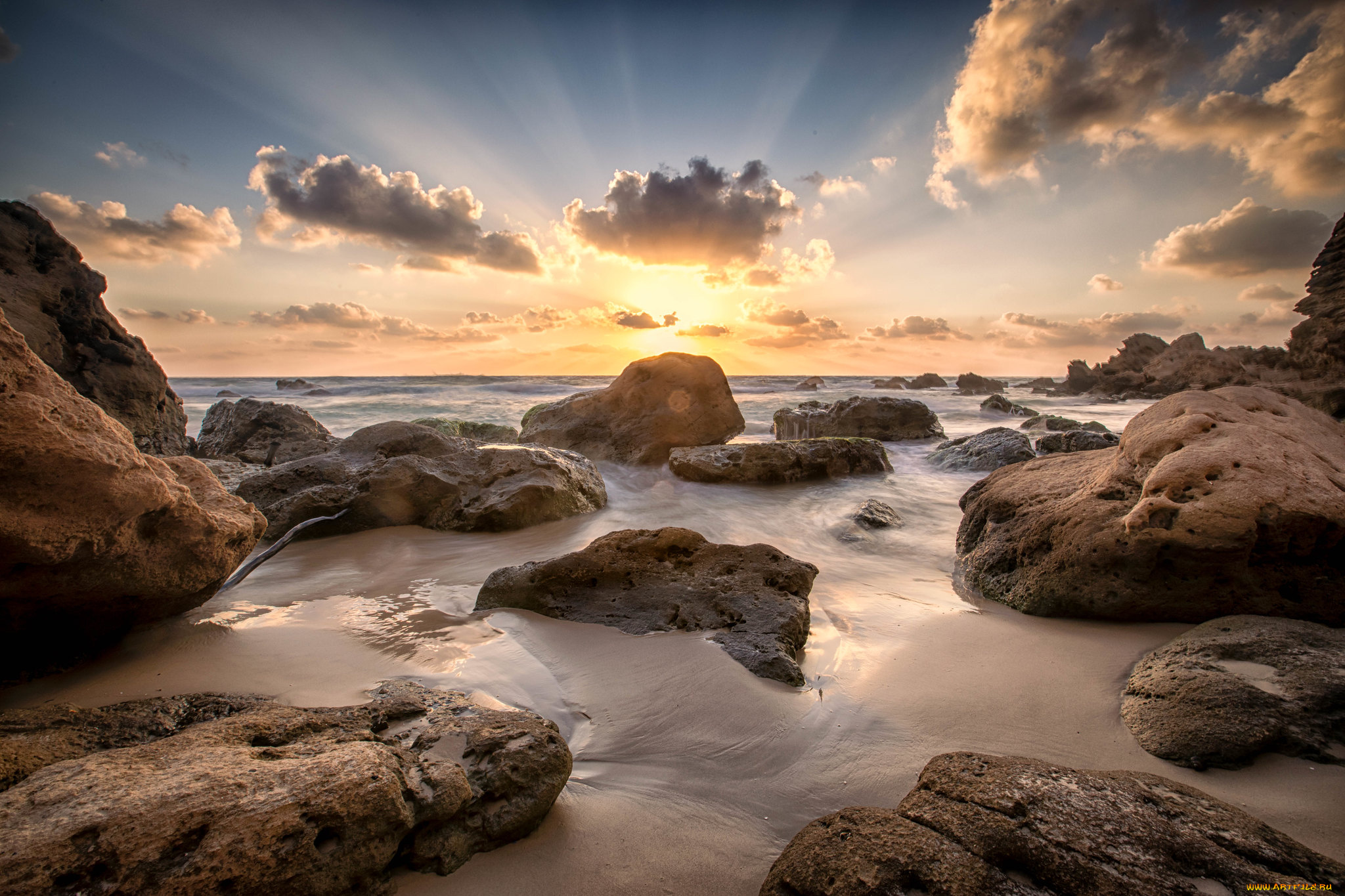 природа, побережье, простор