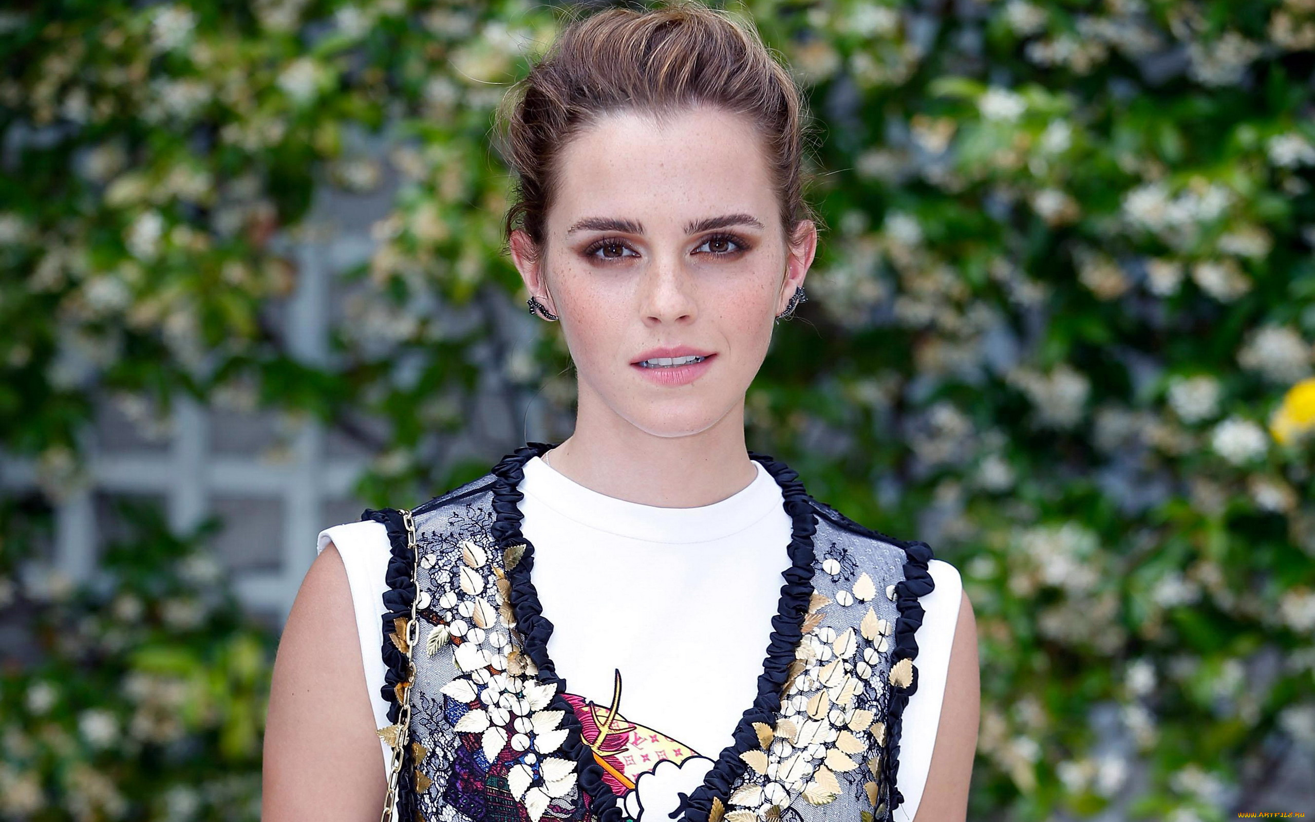 девушки, emma, watson, взгляд