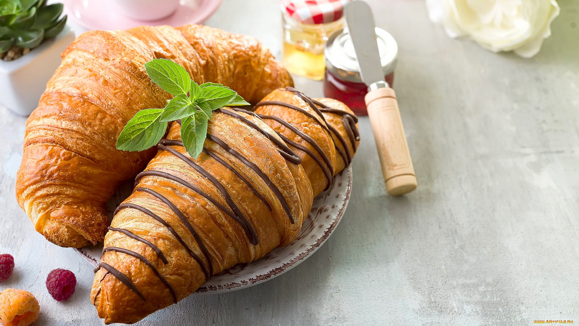 еда, хлеб, , выпечка, круассаны