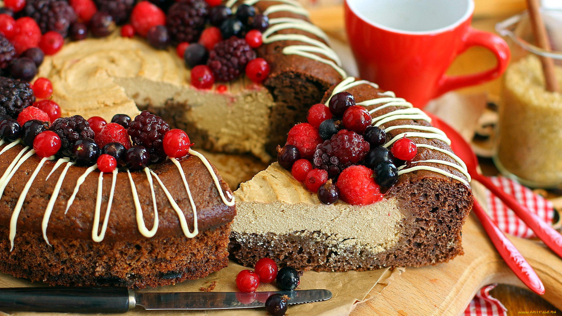 еда, торты, ягоды, торт, лакомство