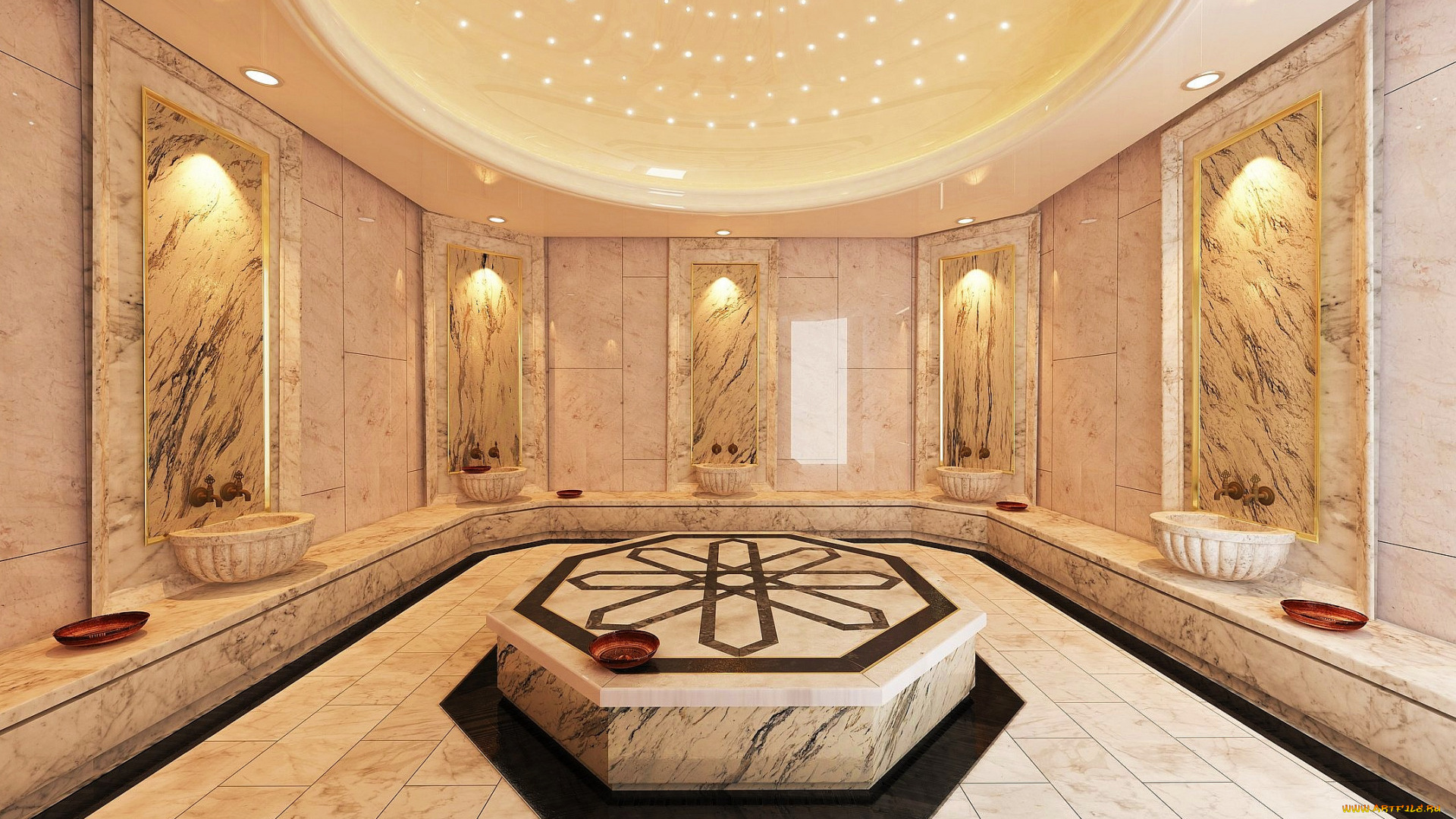 turkish, bath, turkish, hamam, интерьер, ванная, и, туалетная, комнаты, turkish, bath, hamam