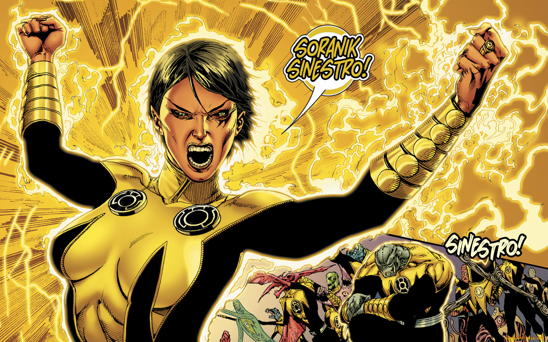 рисованное, комиксы, green, lantern, крик, девушка, герои