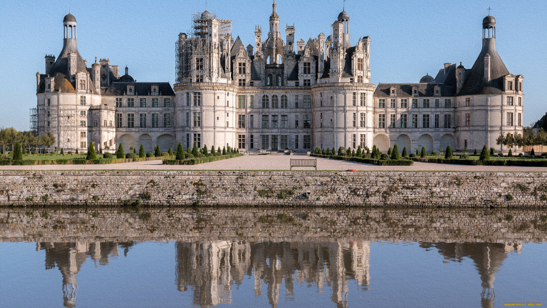 chateau, de, chambord, france, города, замки, франции, chateau, de, chambord