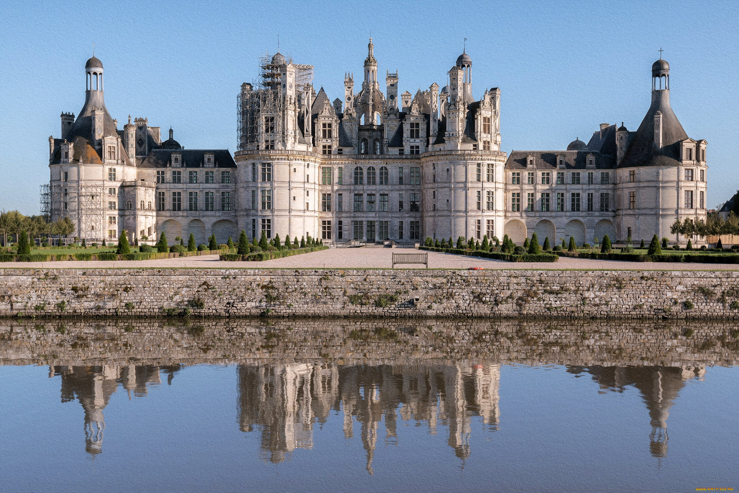 chateau, de, chambord, france, города, замки, франции, chateau, de, chambord