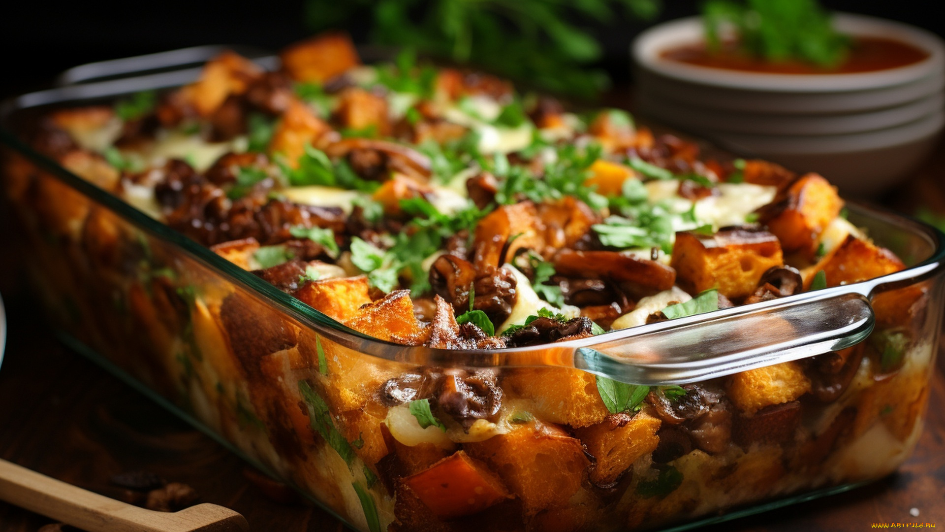 еда, картофель, запеченный