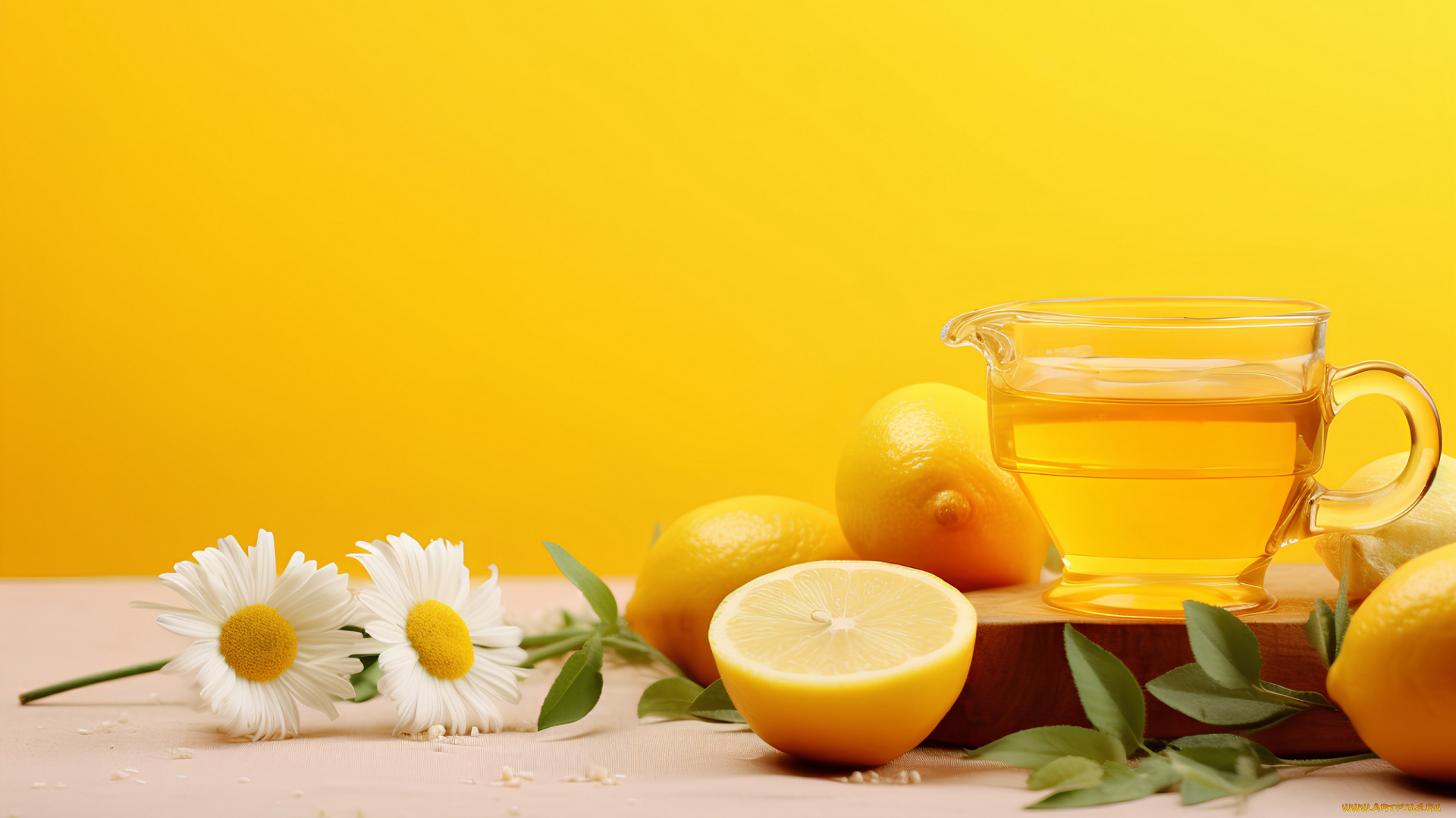 еда, напитки, , чай, ромашки, чай, лимоны