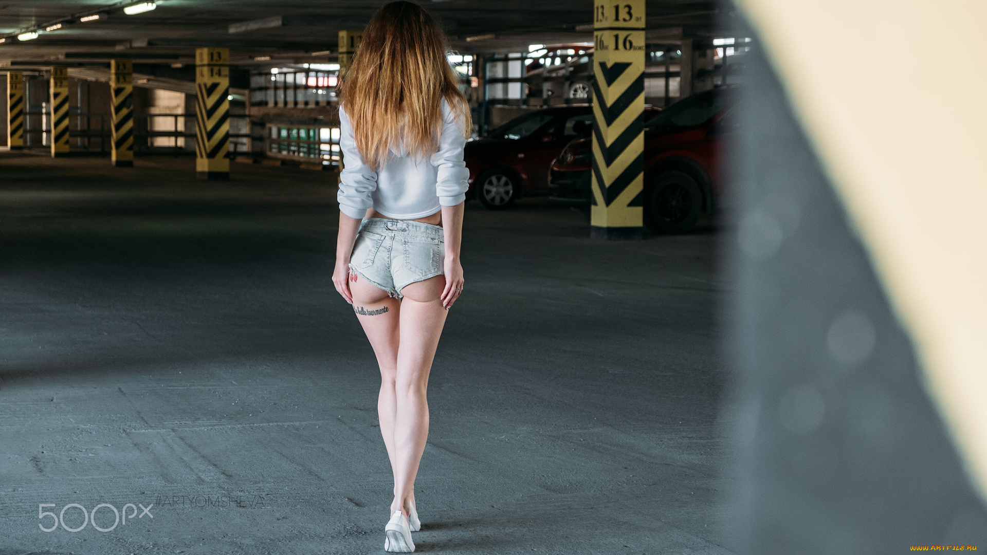 юлия, берр, девушки, женщины, спина, попа, тату, джинсовые, шорты, блондинка, с, водяными, знаками, юлия, берр, артем, шева