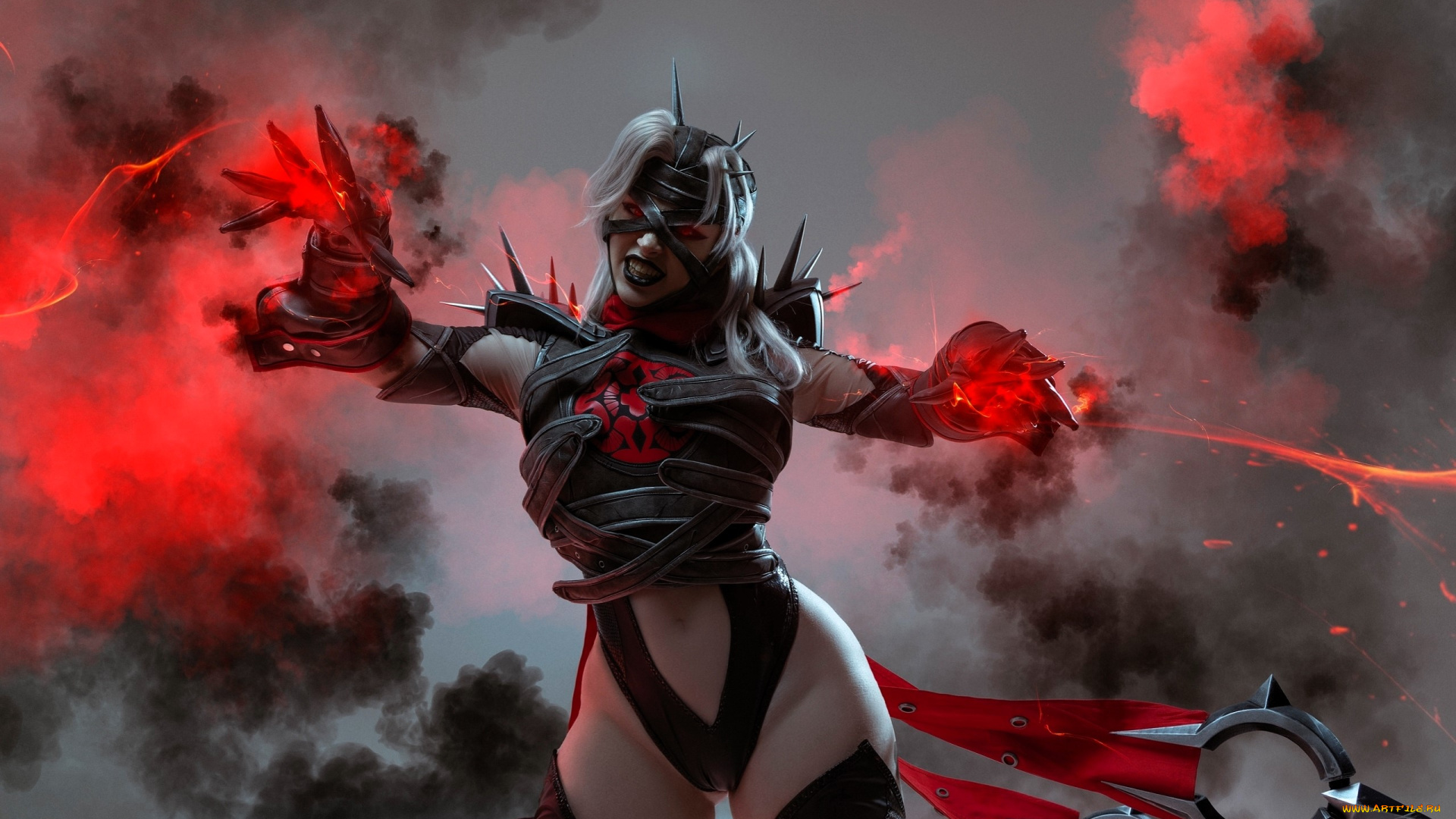 девушки, мария, давыдова, , lady, melamori, образ, косплей, наряд, костюм, магия, дым