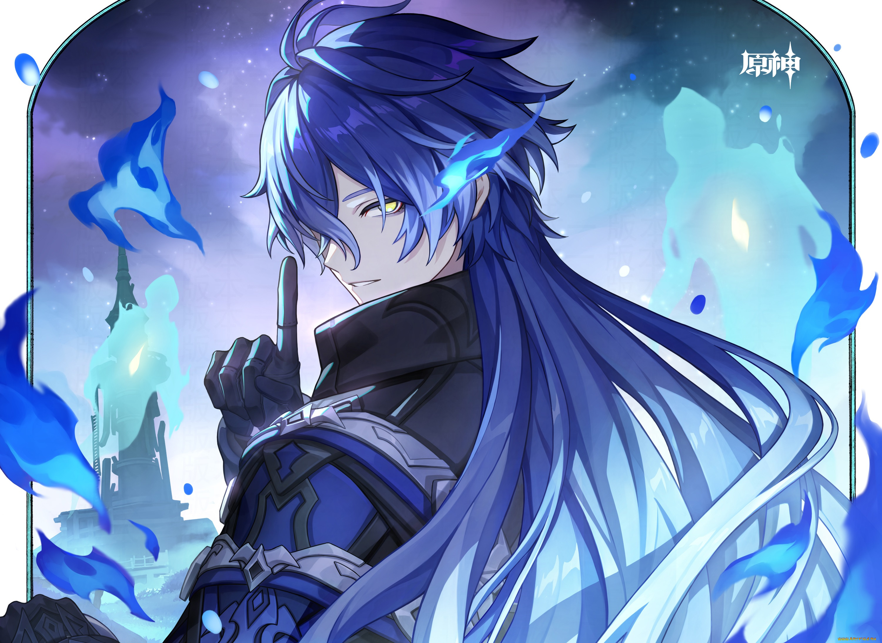 аниме, genshin, impact, парень