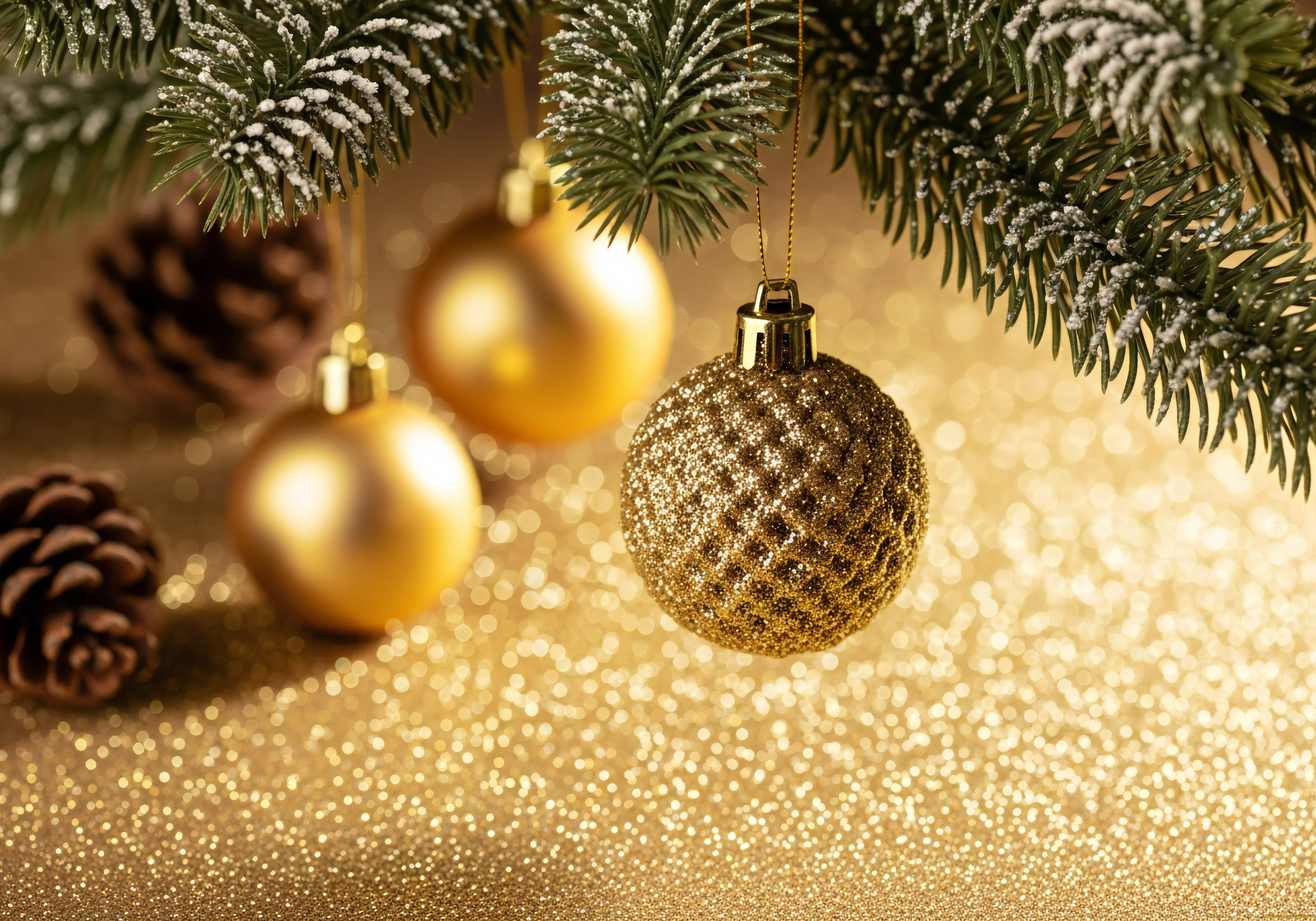 праздничные, шары, новогодняя