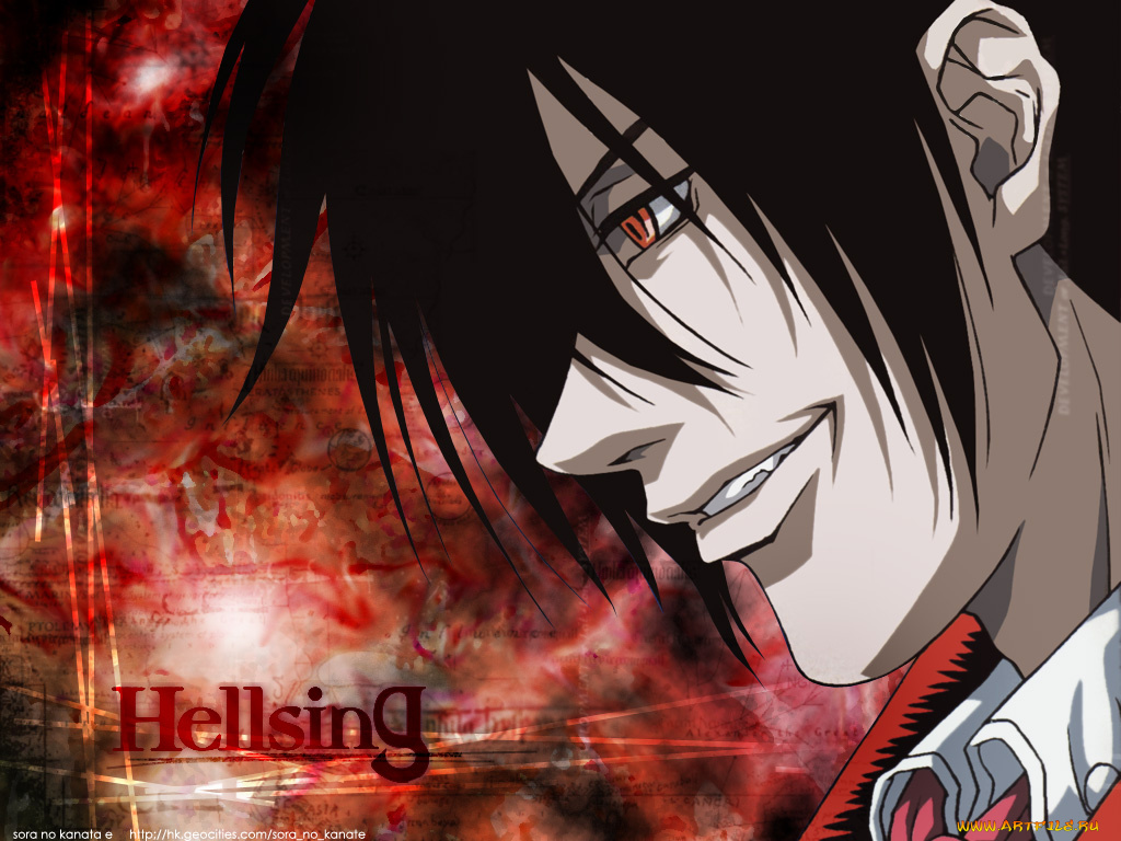 алукард, аниме, hellsing
