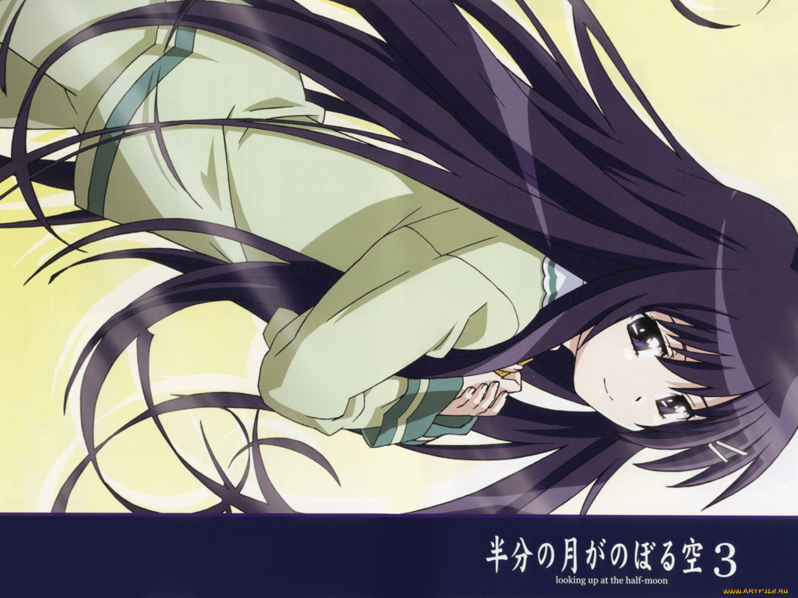 аниме, hanbun, no, tsuki, ga, noboru, sora