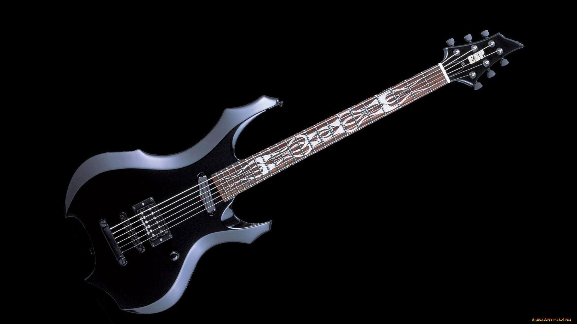 3д, графика, другое, гитара, баритон, черный