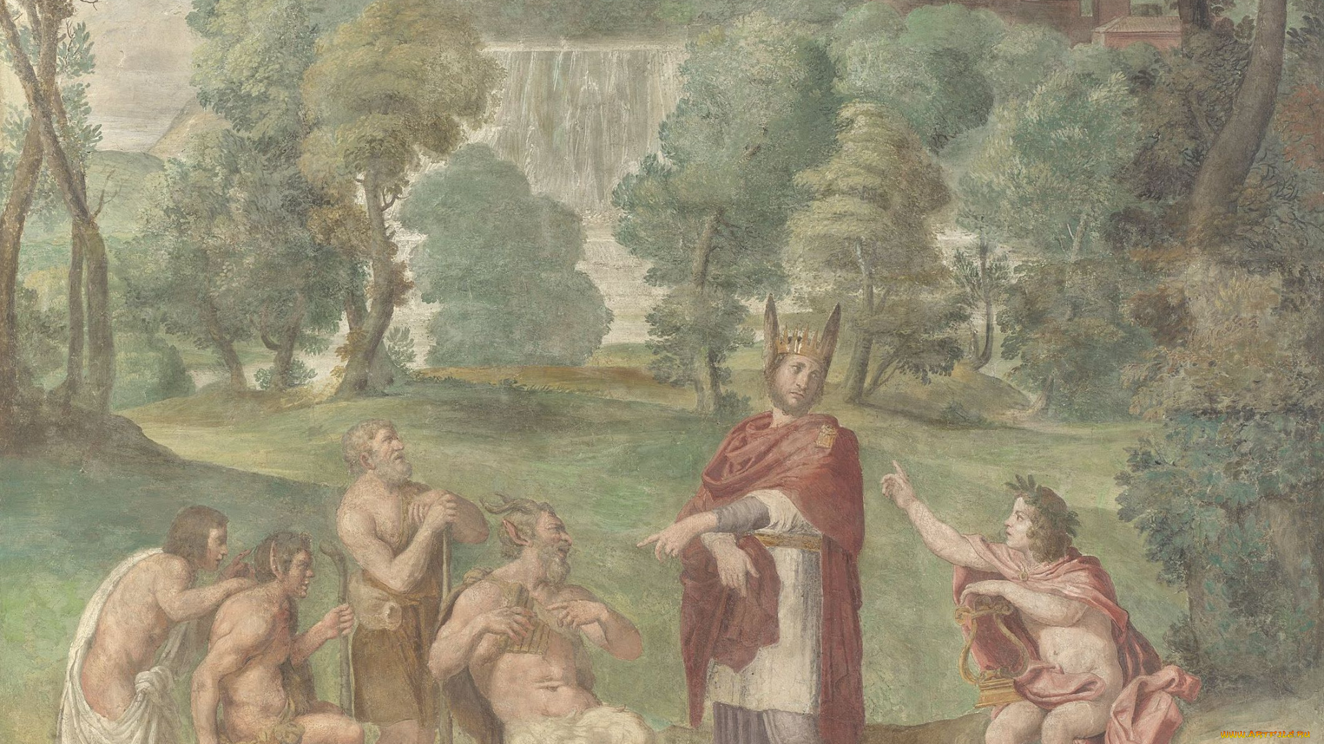 domenico, zampieri, the, judgement, of, midas, рисованные, domenichino