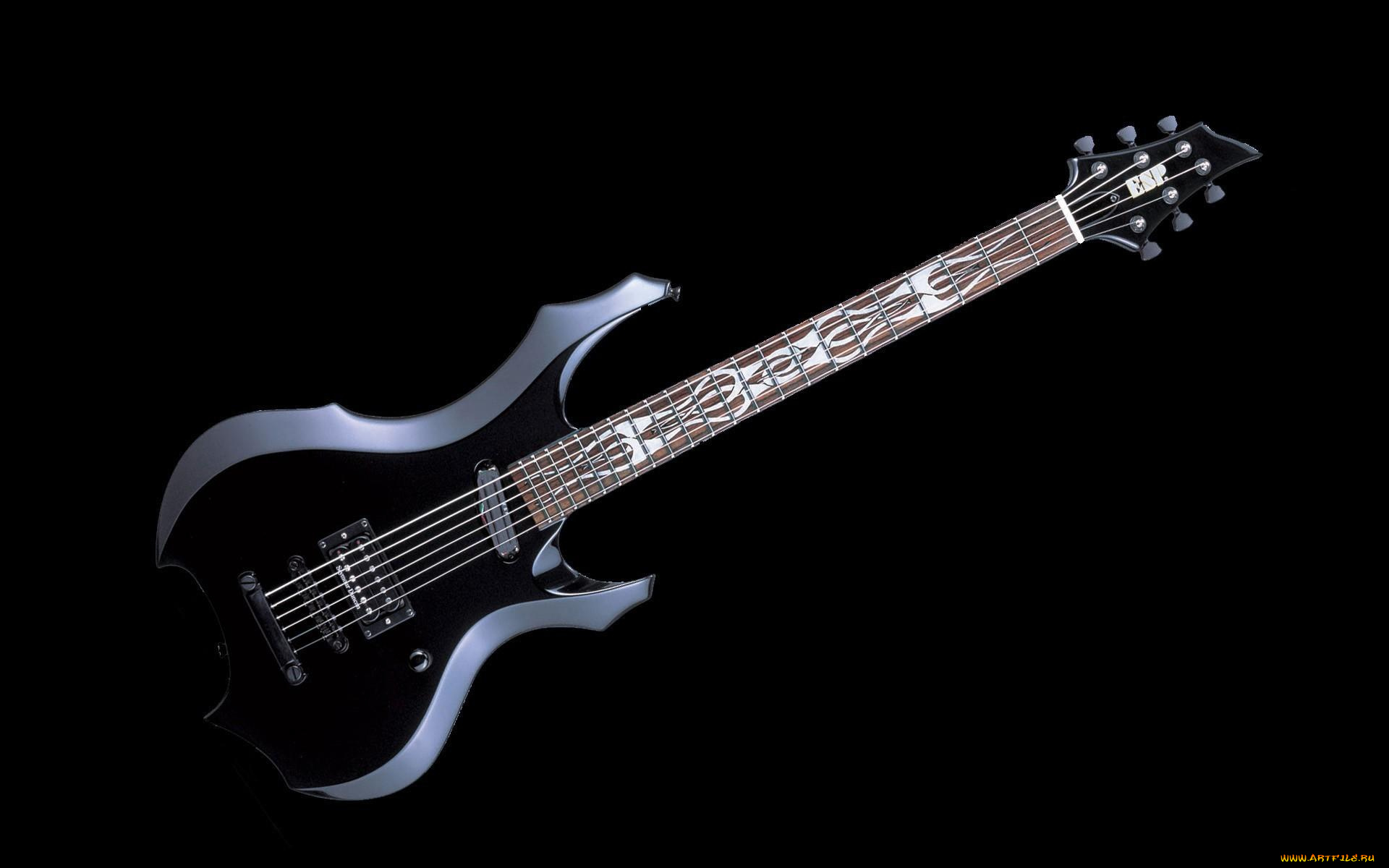 3д, графика, другое, гитара, баритон, черный