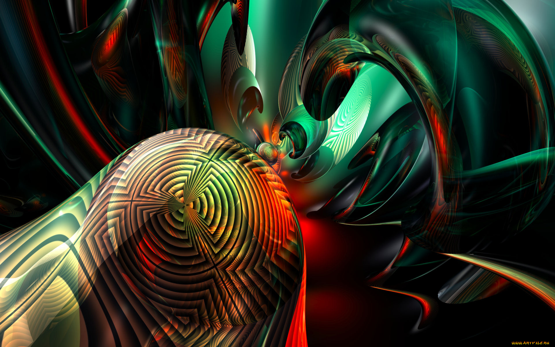 3д, графика, fractal, фракталы, абстракция, узор, фон