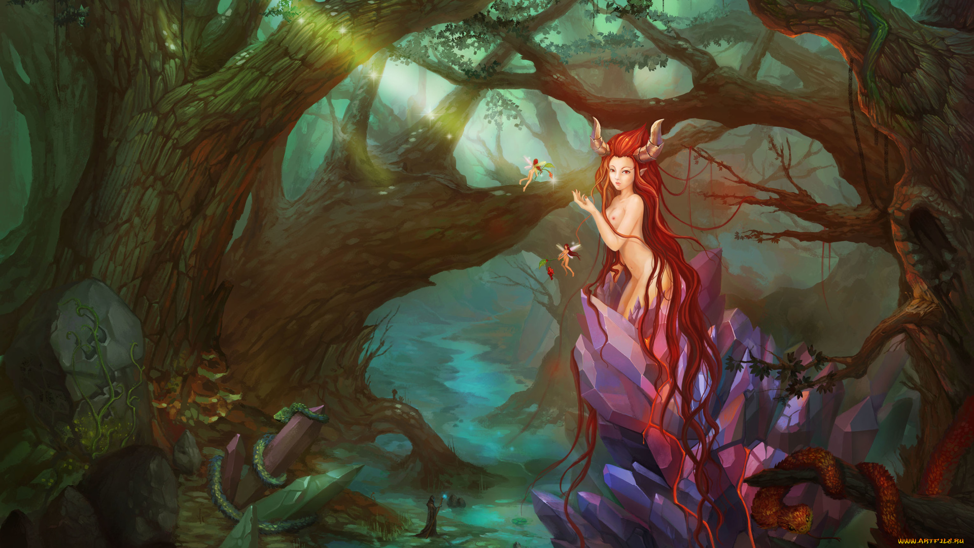 фэнтези, существа, лес