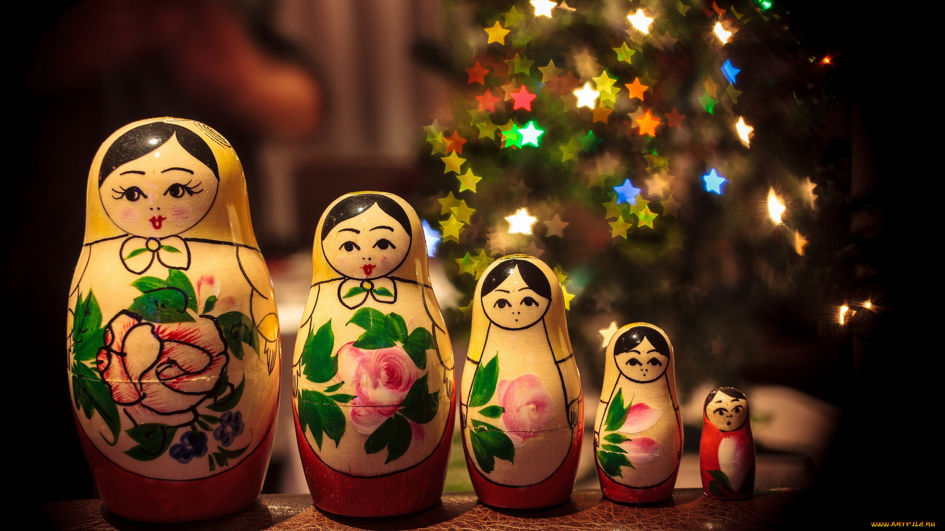 разное, игрушки, макро, матрёшки