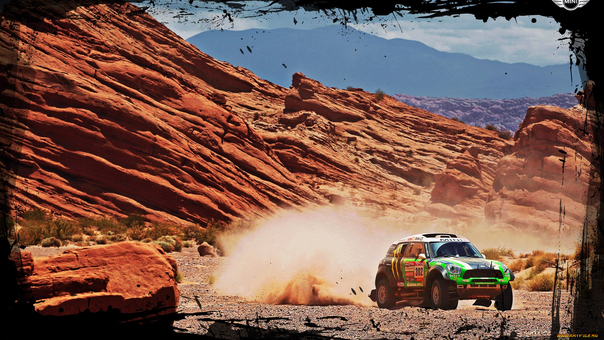 спорт, авторалли, mini, песок, ралли