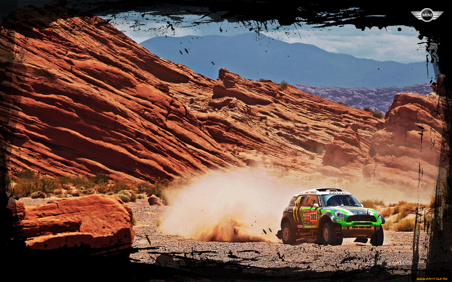 спорт, авторалли, mini, песок, ралли