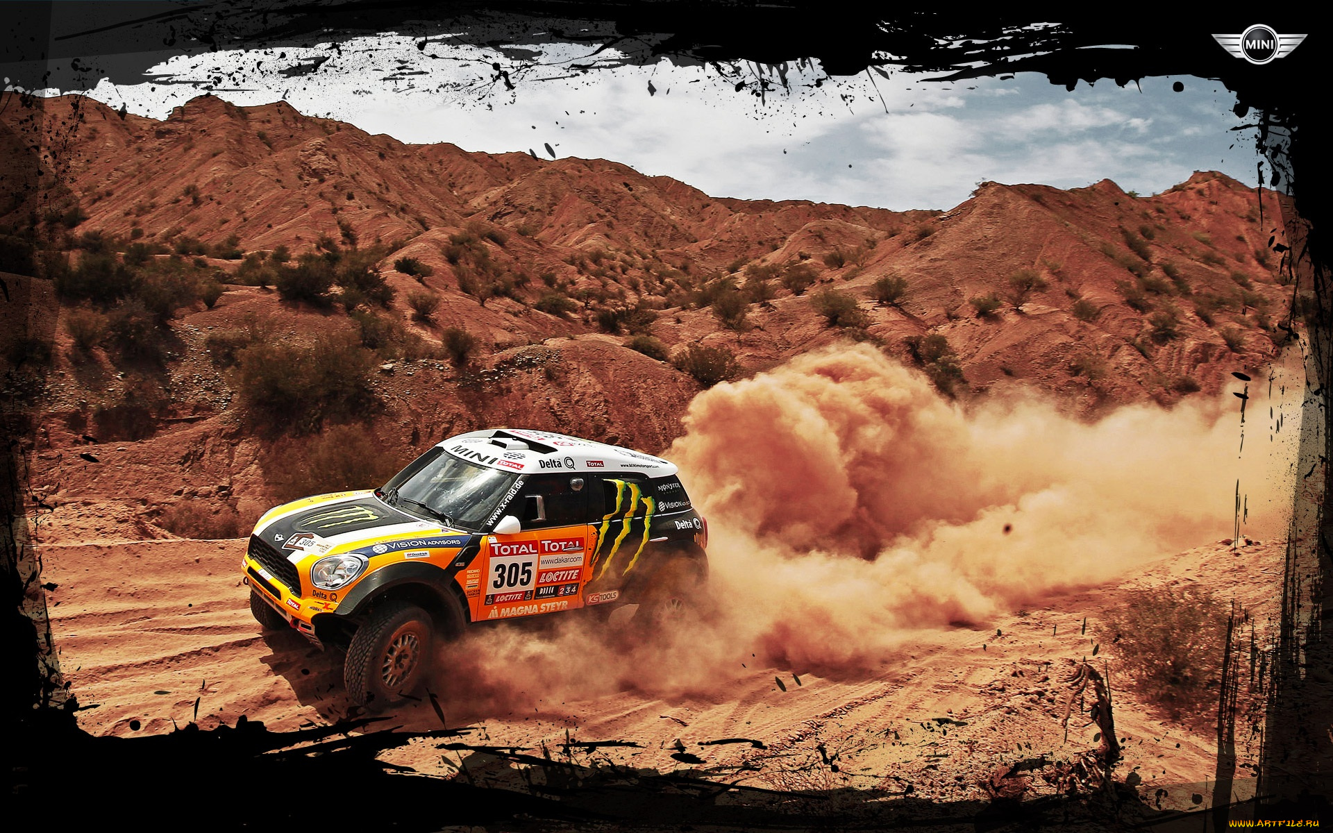 спорт, авторалли, mini, песок, ралли