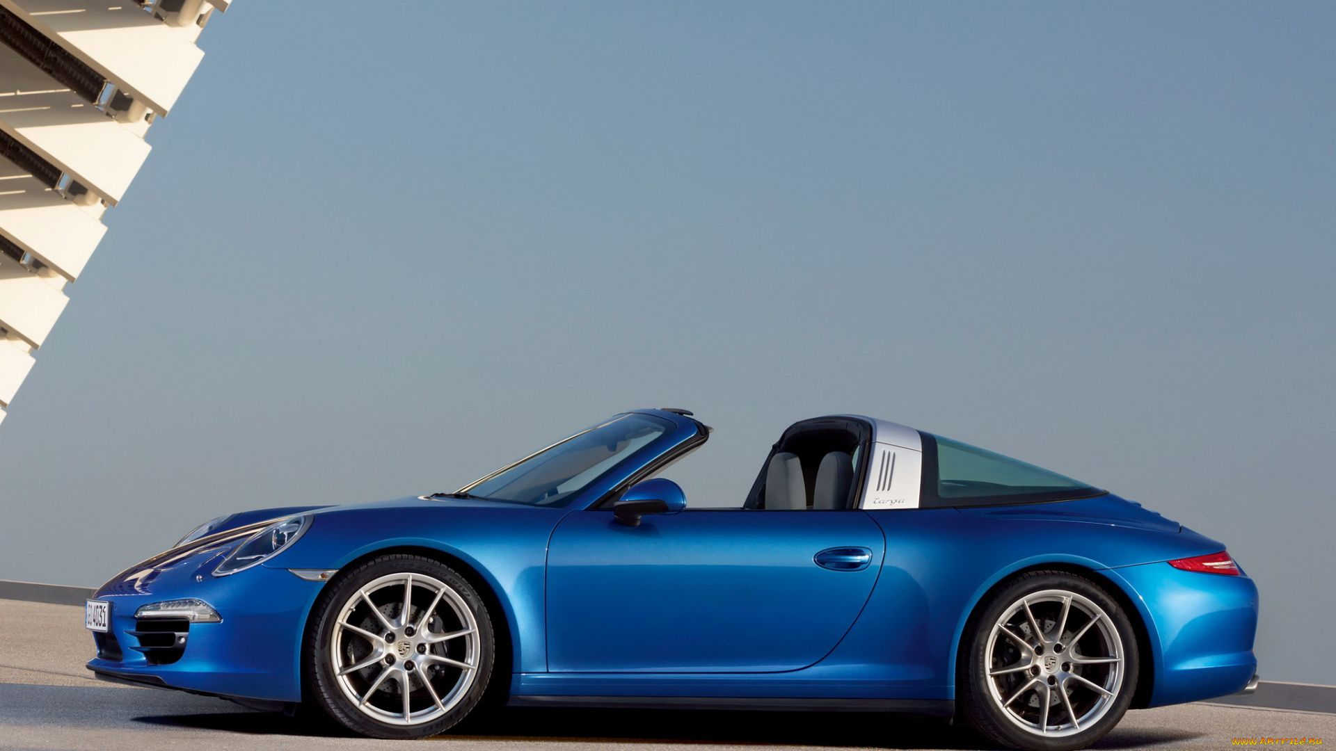 автомобили, porsche, targa-4, синий, 911