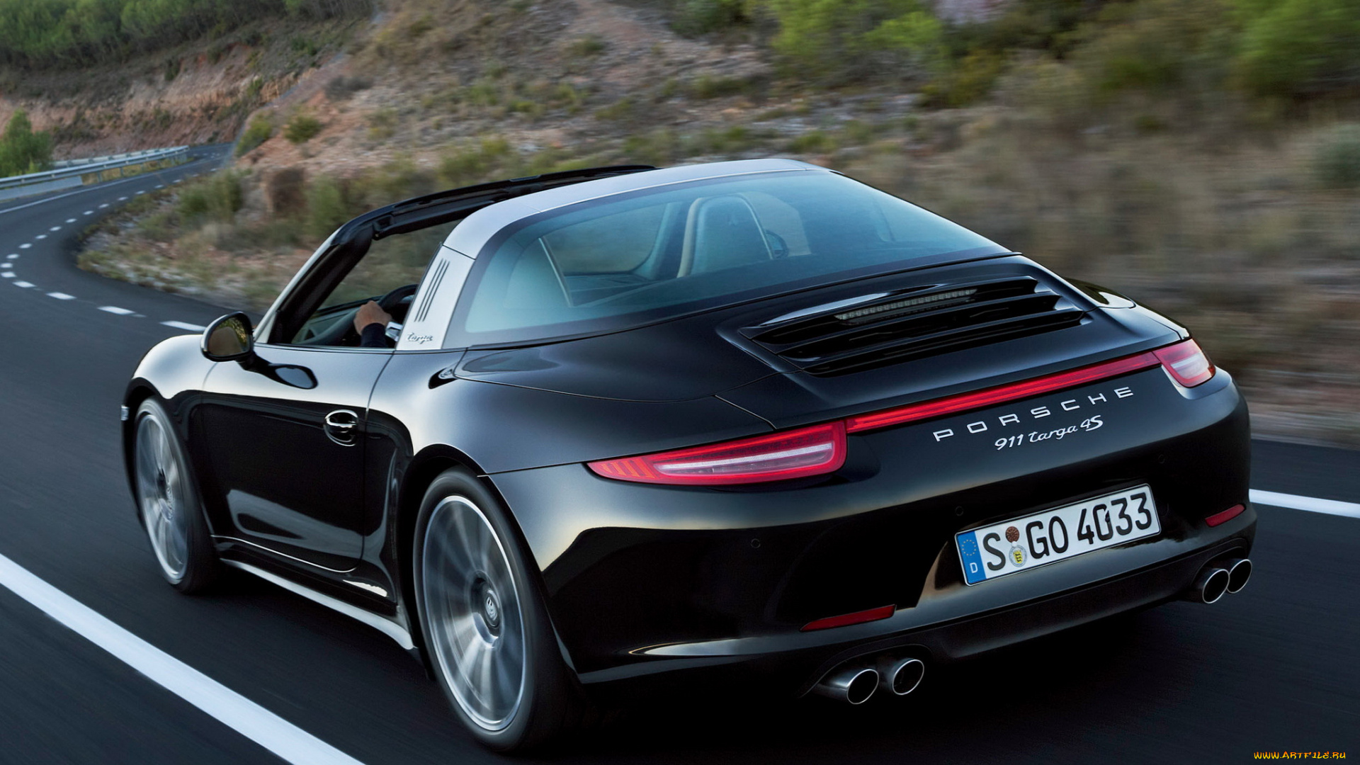 автомобили, porsche, темный, 4s, 911, targa