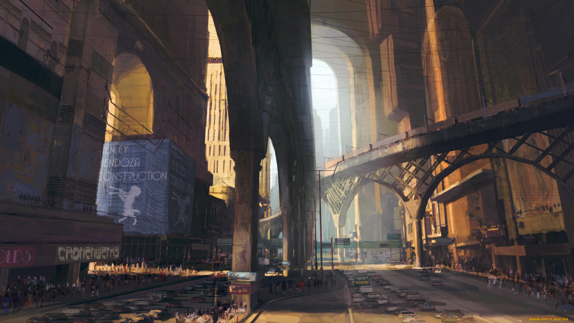 фэнтези, иные, миры, , иные, времена, улица, мегаполис, движение, суета, будущее, город