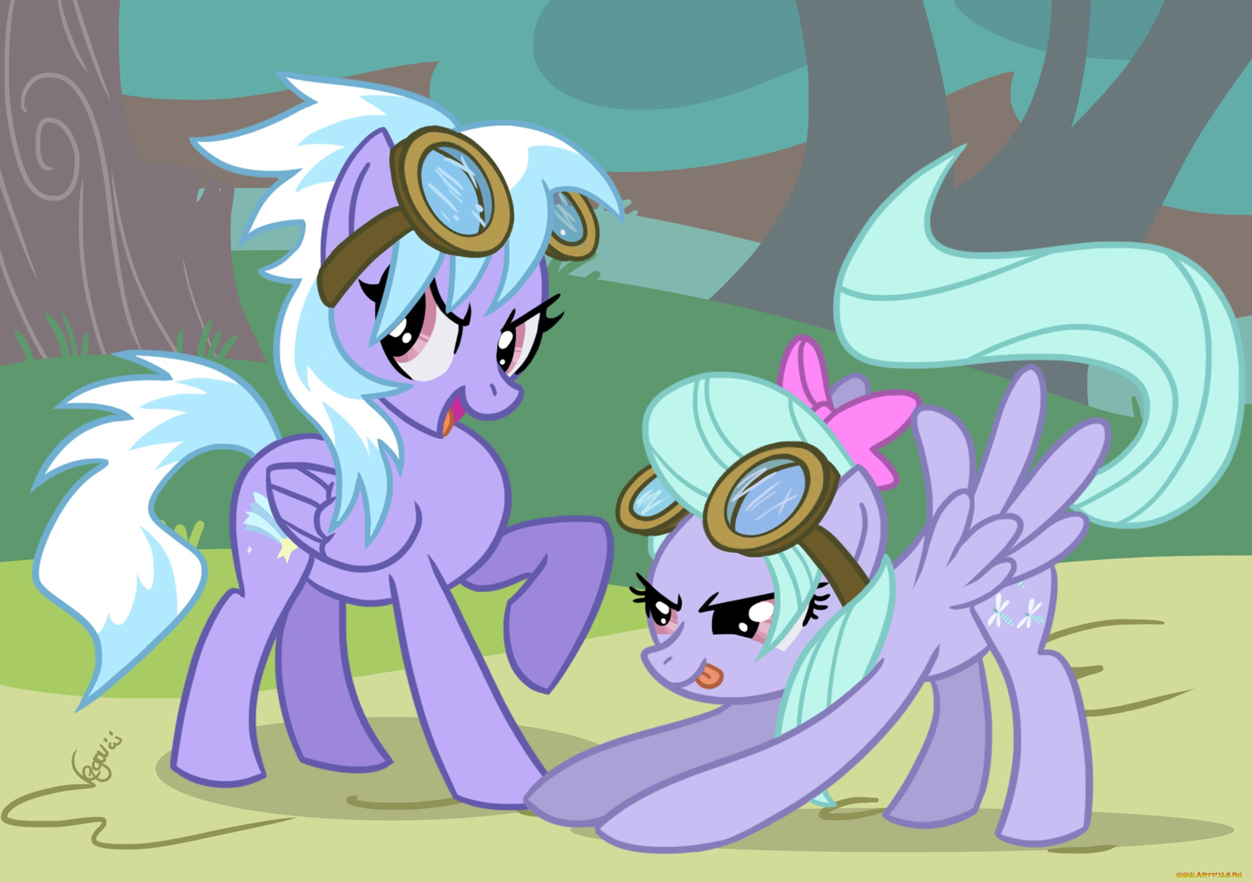 мультфильмы, my, little, pony, деревья, пони