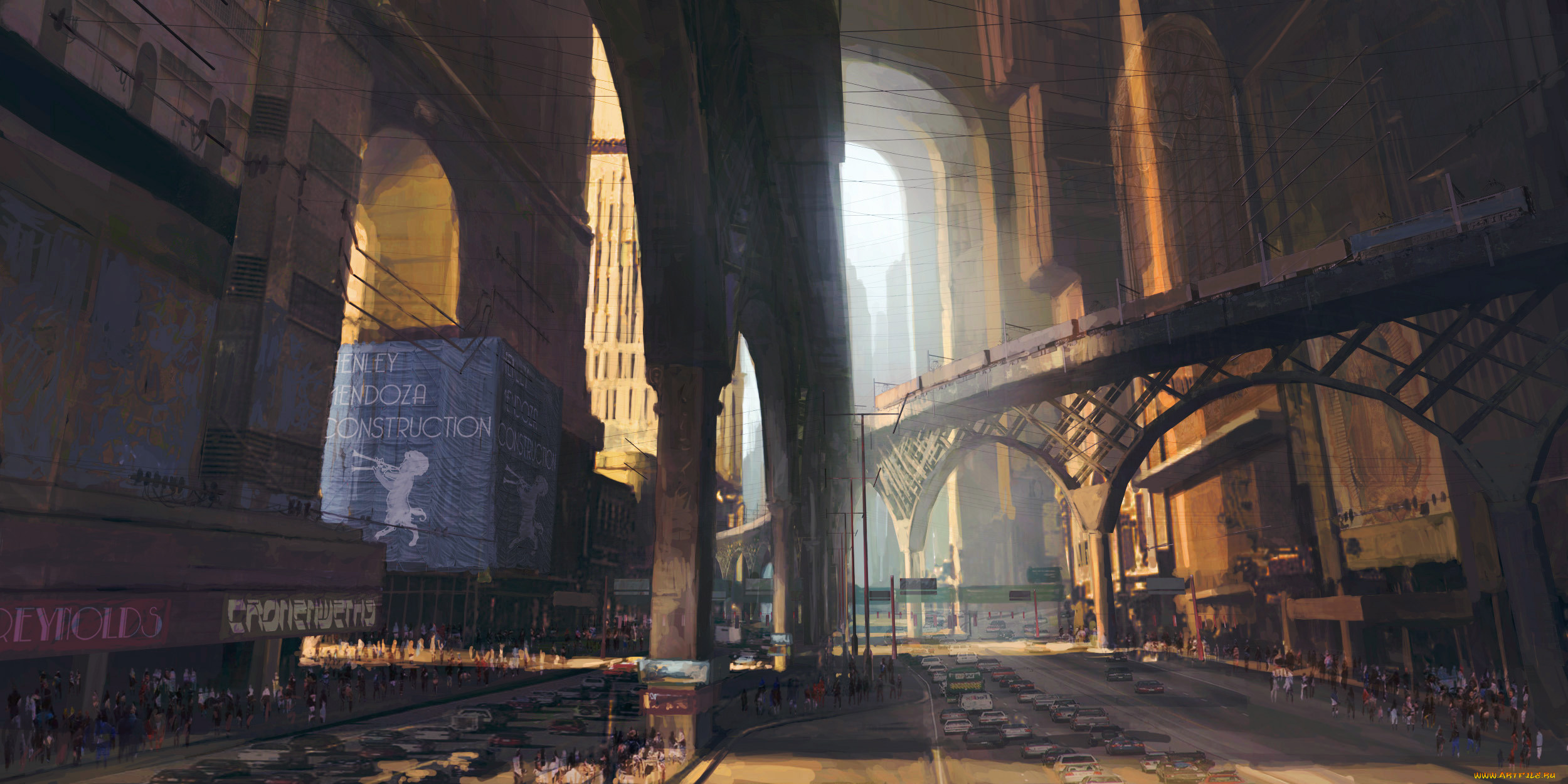 фэнтези, иные, миры, , иные, времена, улица, мегаполис, движение, суета, будущее, город