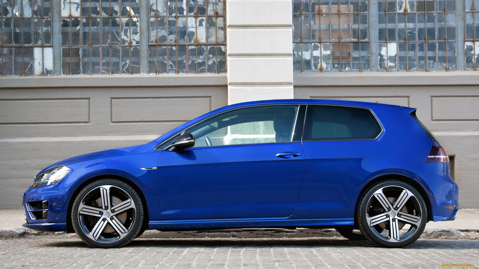 автомобили, volkswagen, 2013г, синий, typ, 5g, golf, r, 3-door