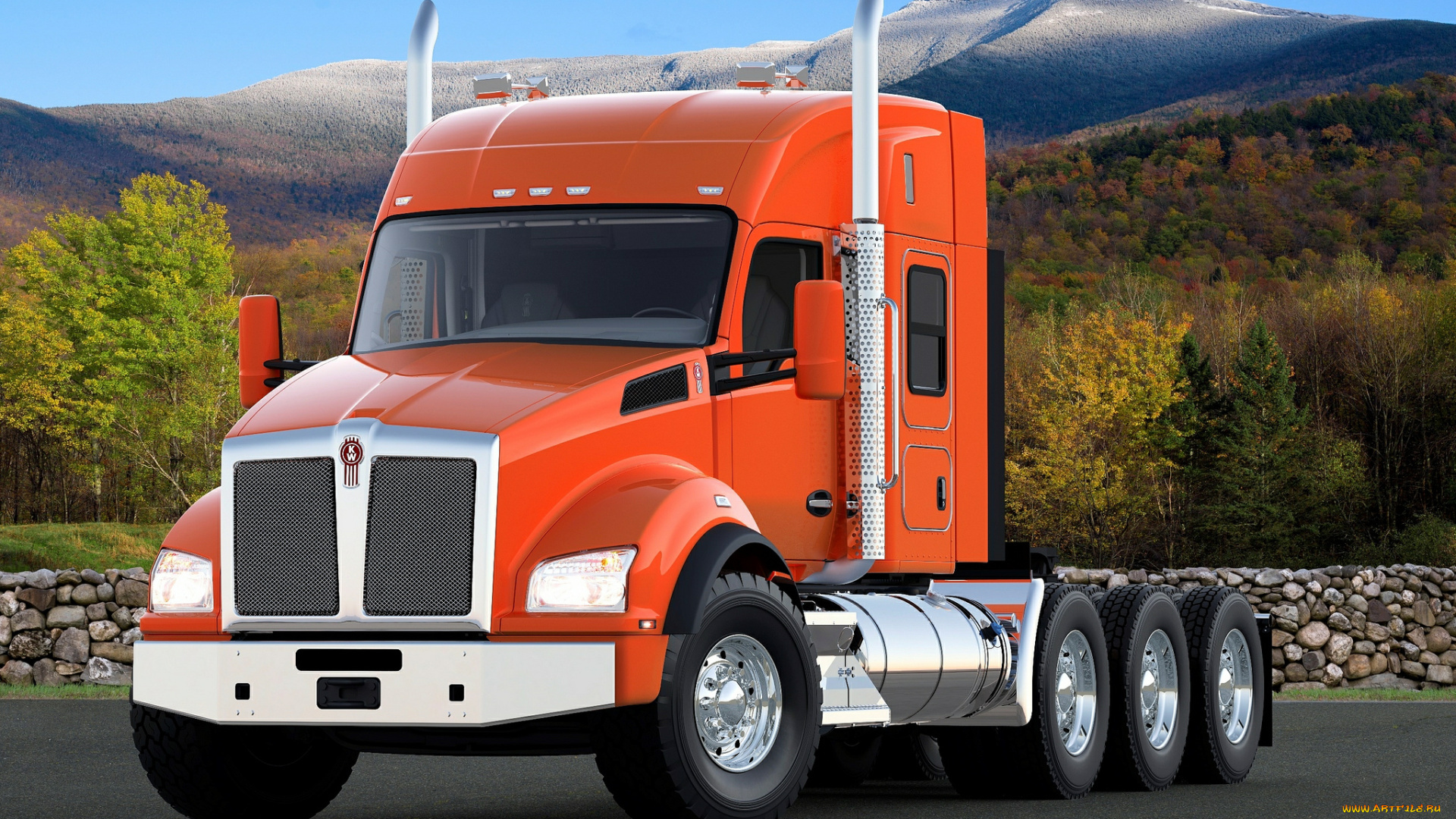 t880, 52-inch, sleeper, автомобили, kenworth, седельный, тягач, грузовик, тяжелый