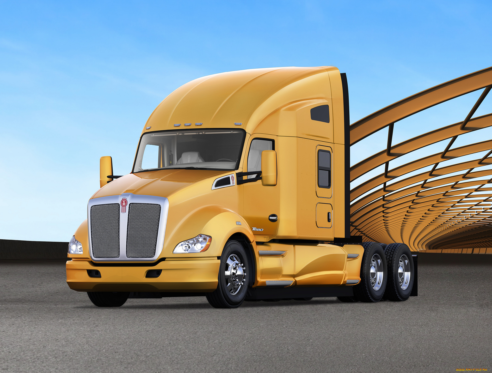 kenworth, t680, автомобили, kenworth, седельный, грузовик, тяжелый, тягач