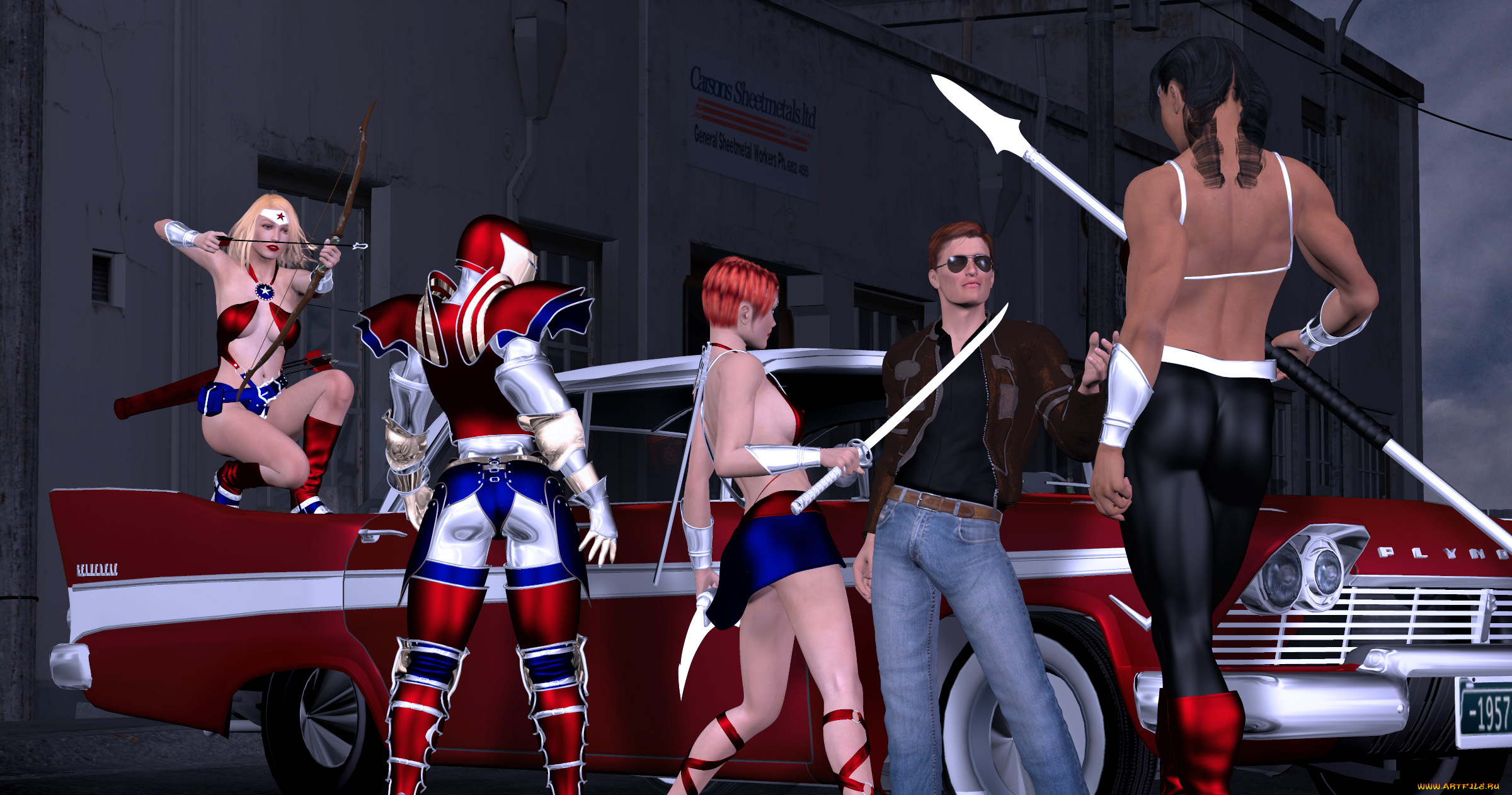 3д, графика, фантазия, , fantasy, супермены, девушки