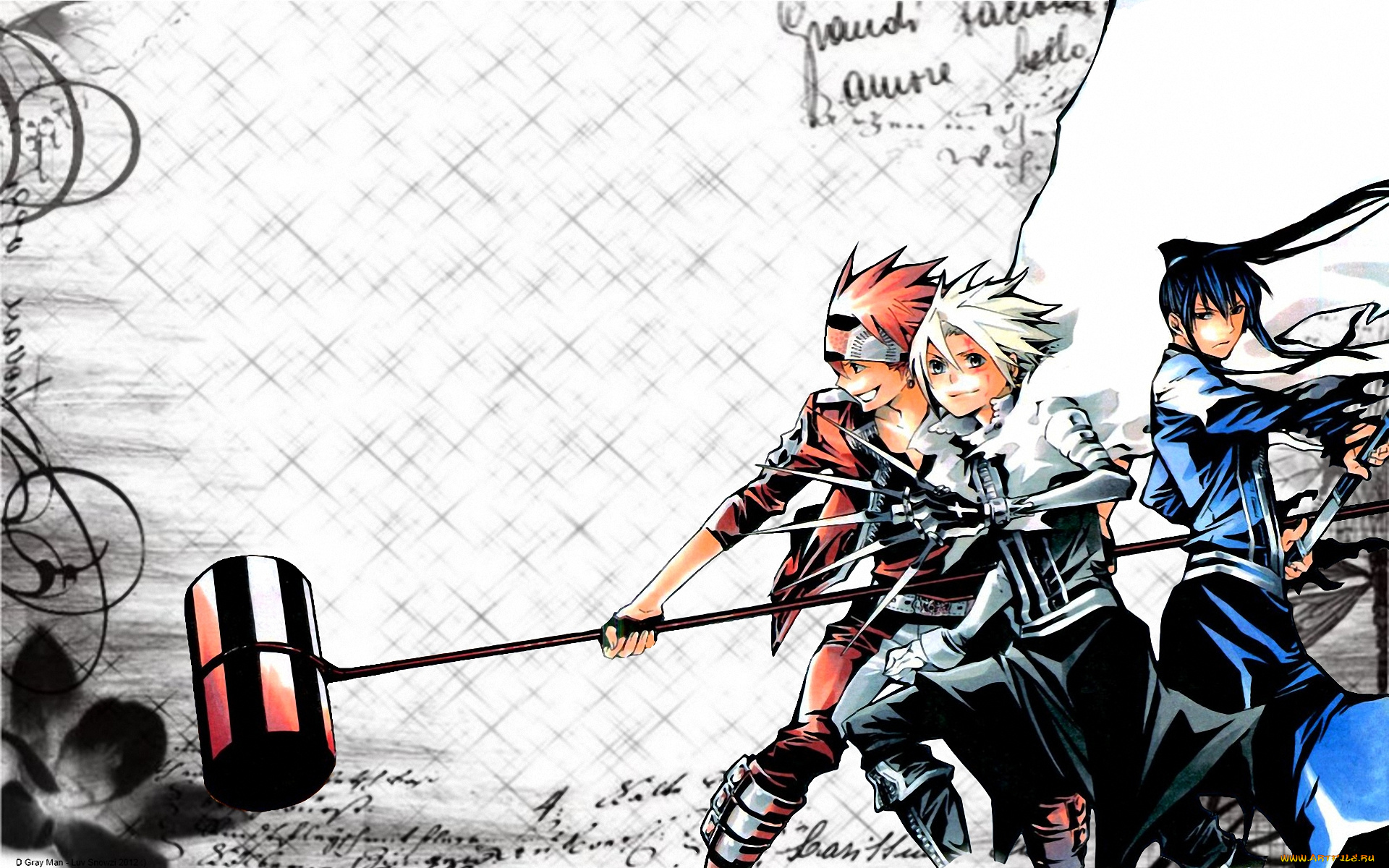 аниме, , gray-man, парень, walker, allen, lavi, kanda, воин, экзорцист