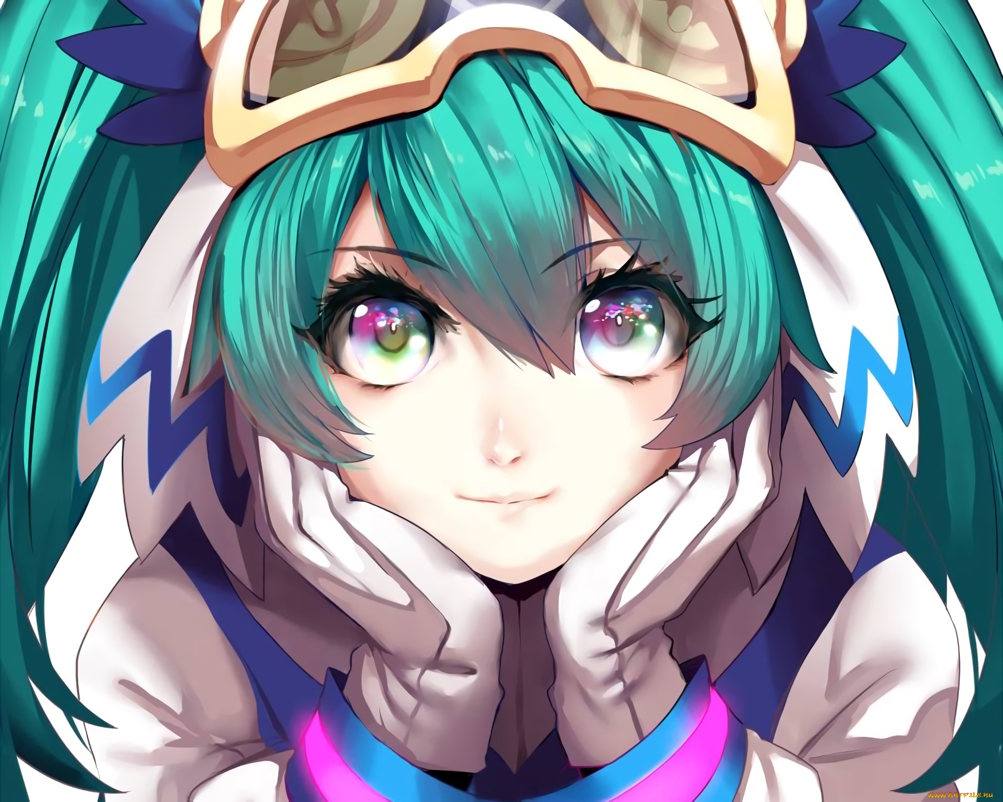 аниме, vocaloid, фон, взгляд, девушка