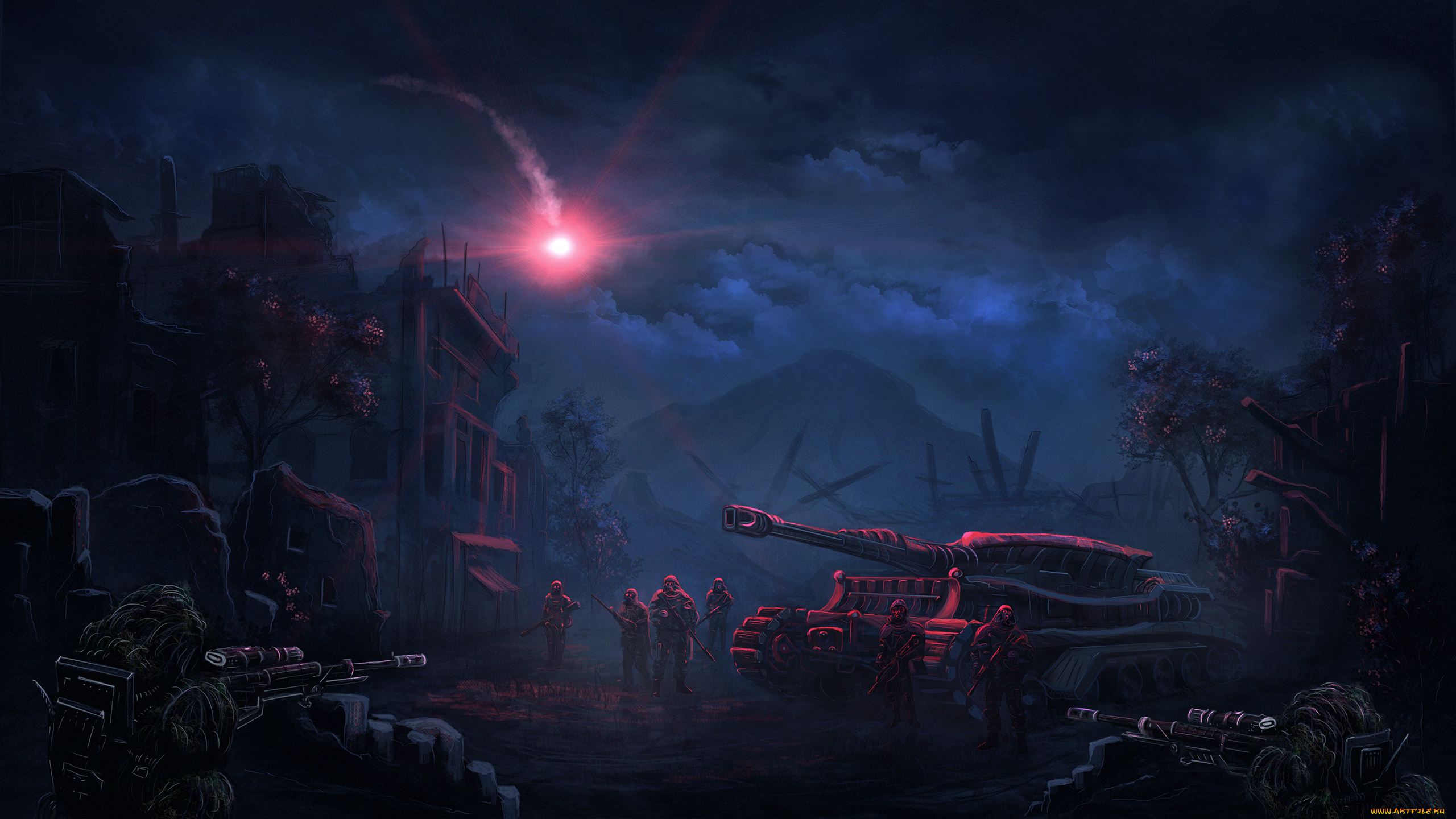 фэнтези, иные, миры, , иные, времена, иной, ночь, мир, танк, снайперы, патруль, солдаты