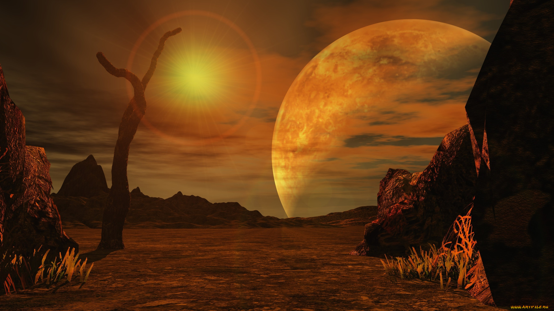 3д, графика, атмосфера, настроение, , atmosphere, , , mood, , планеты, поверхность