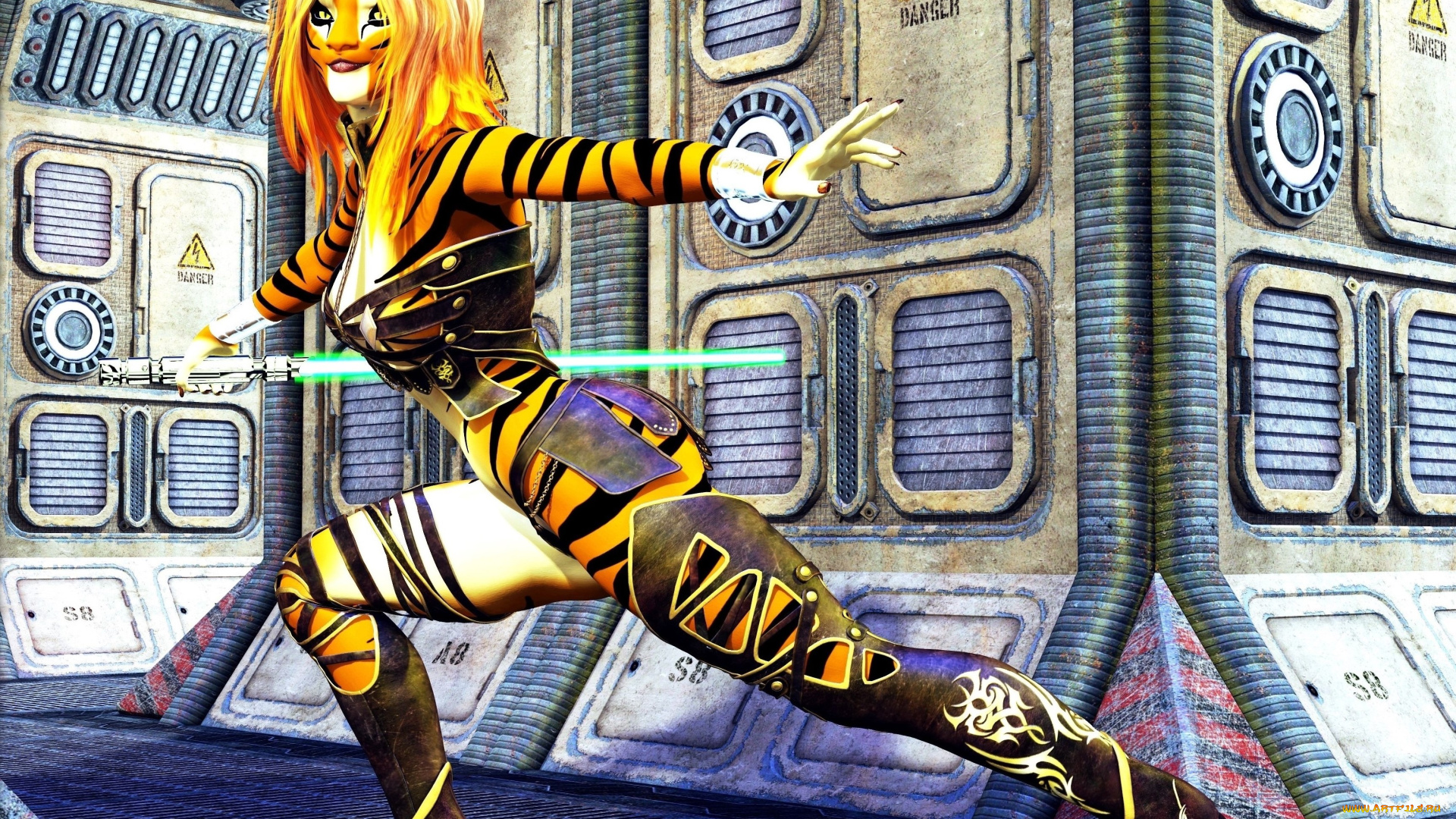 3д, графика, существа, , creatures, взгляд, девушка, фон