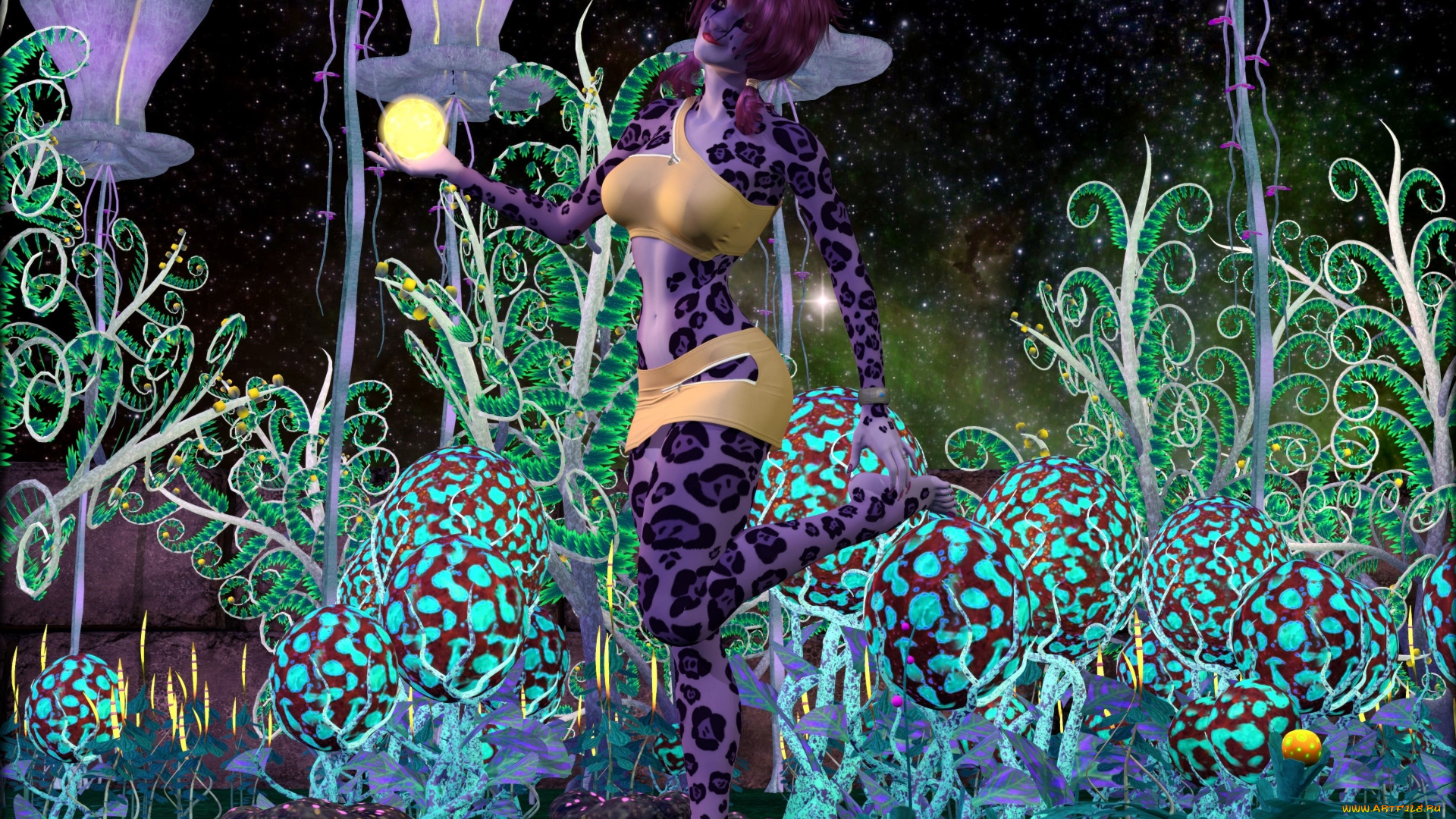 3д, графика, существа, , creatures, взгляд, фон, халк