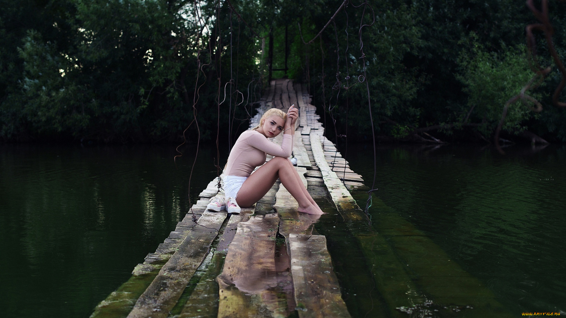 девушки, -unsort, , блондинки, фон, взгляд, девушка