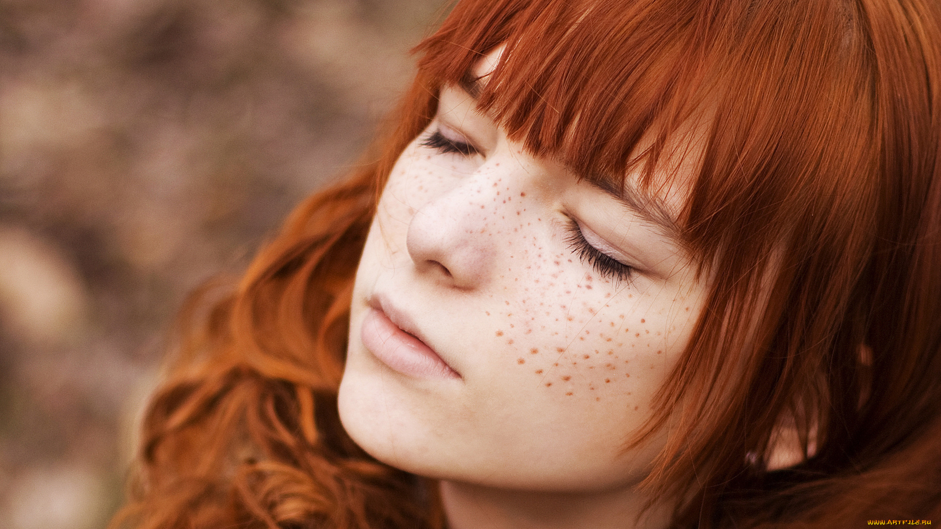 девушки, -unsort, , лица, , портреты, рыжая, веснушки, лицо