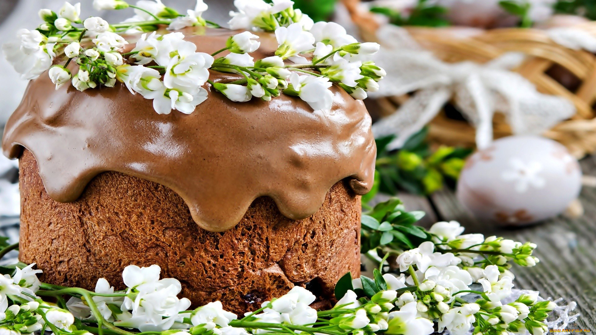 еда, пироги, цветы, пирог, глазурь