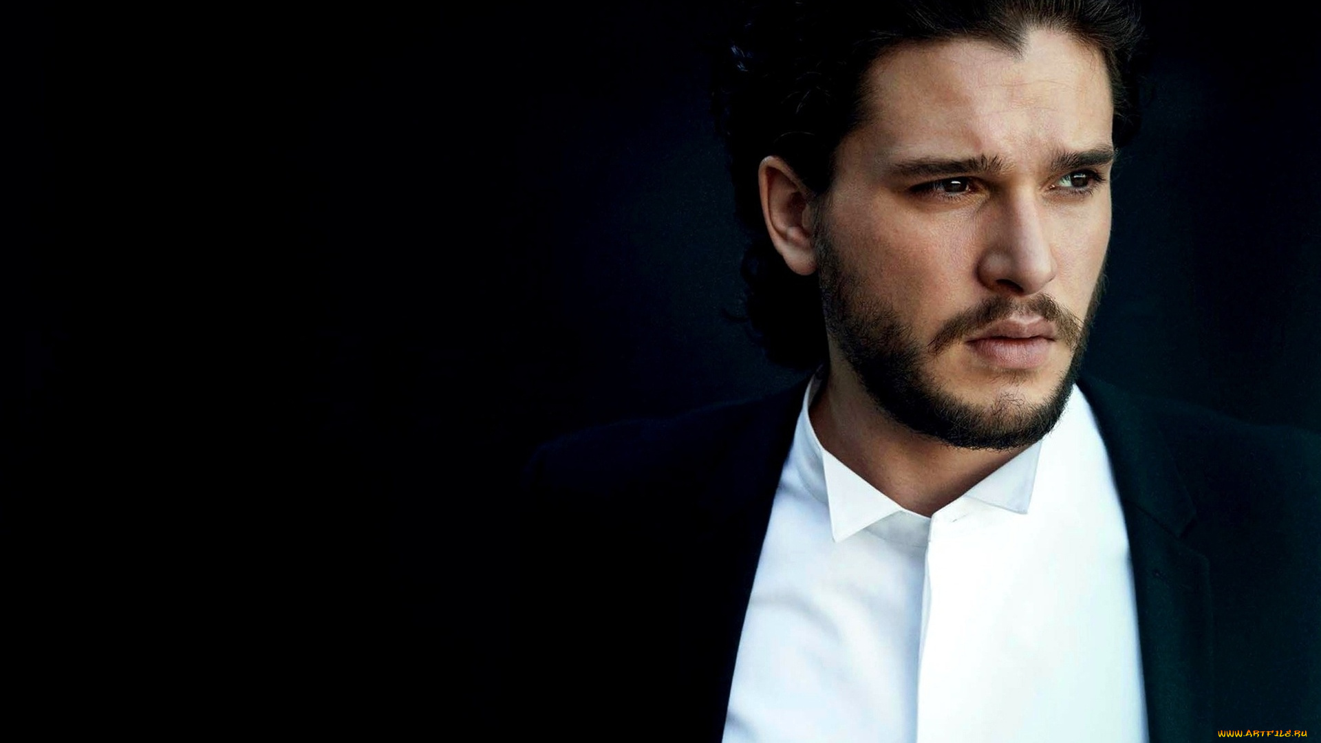 мужчины, kit, harington, бородка, усы