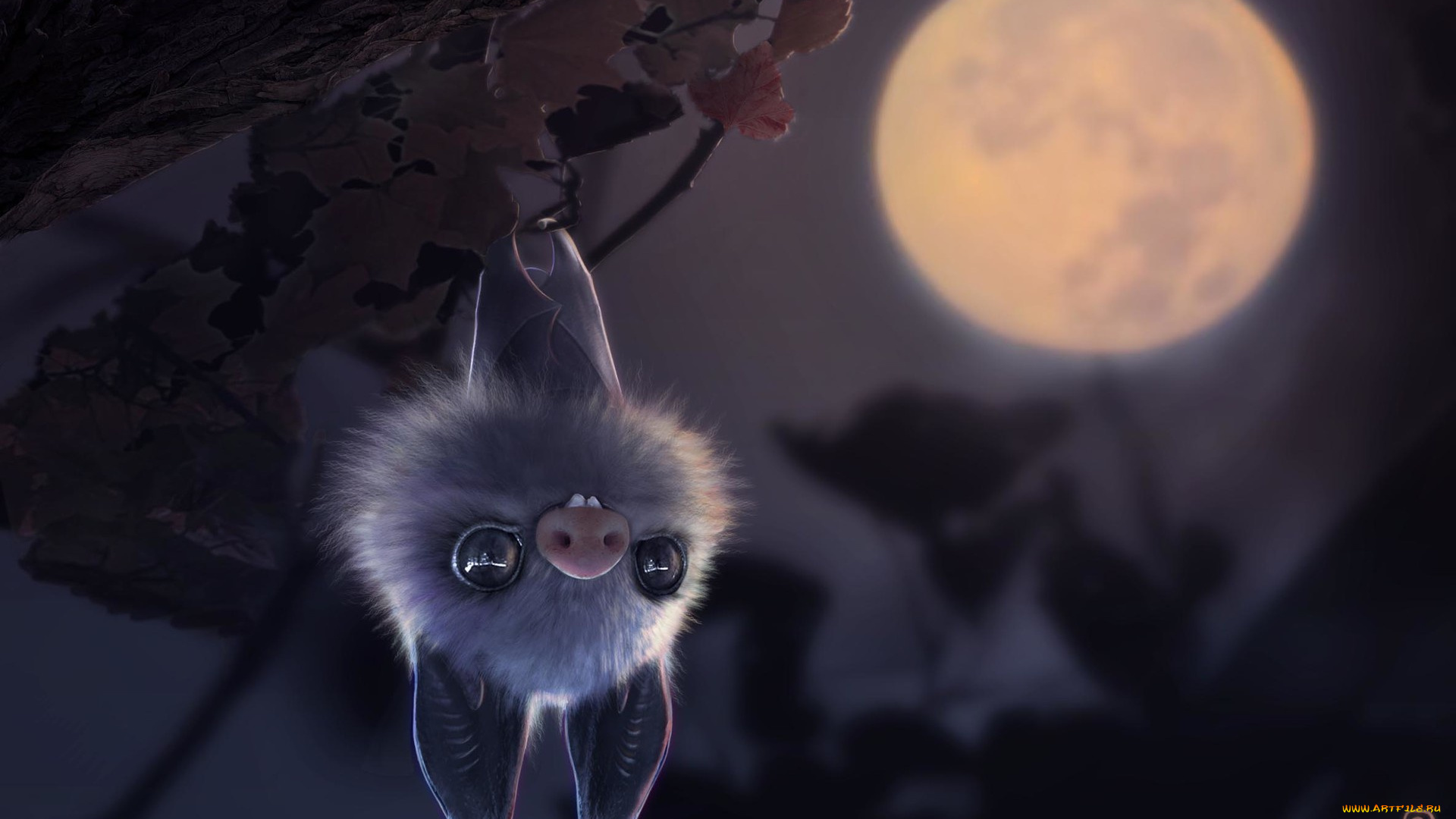 рисованное, животные, , мыши, , крысы, мышка, луна