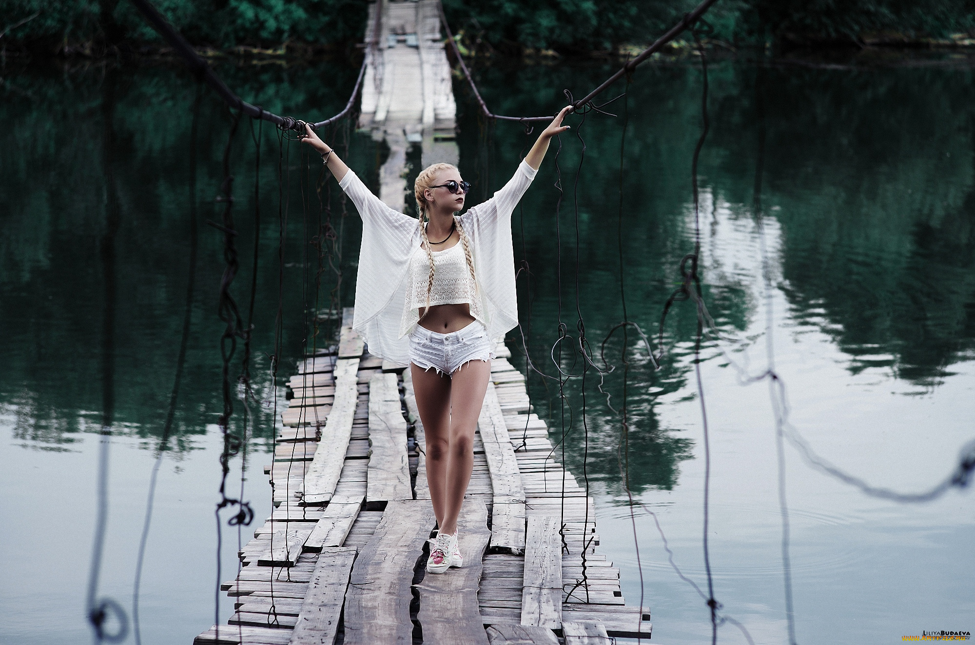 девушки, -unsort, , блондинки, девушка, взгляд, фон