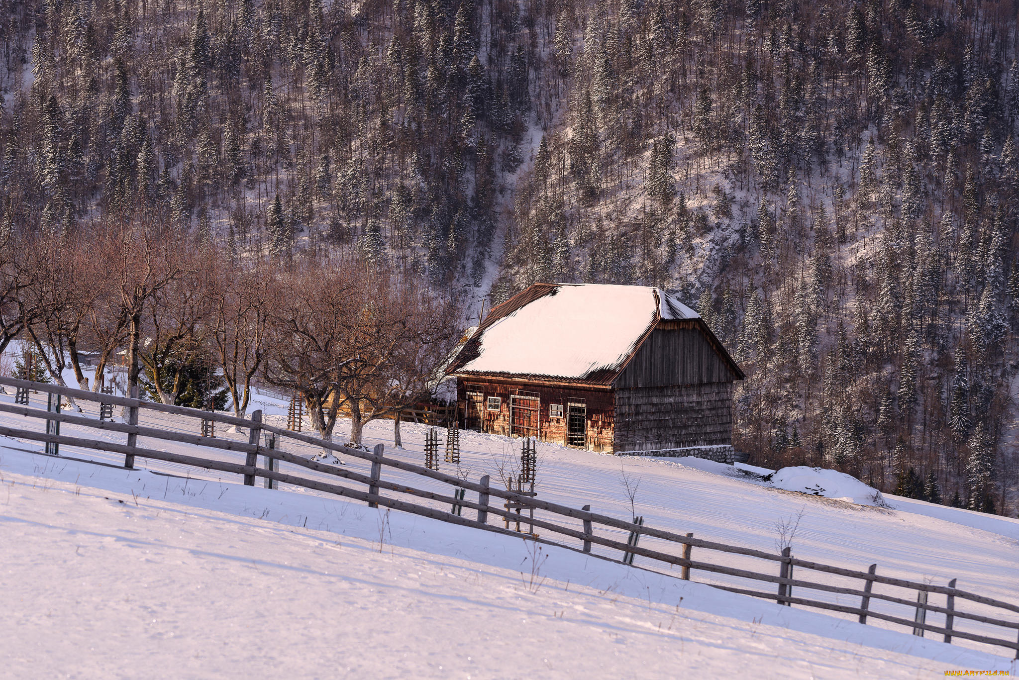 города, -, здания, , дома, brasov, горы, зима, magura, румыниЯ